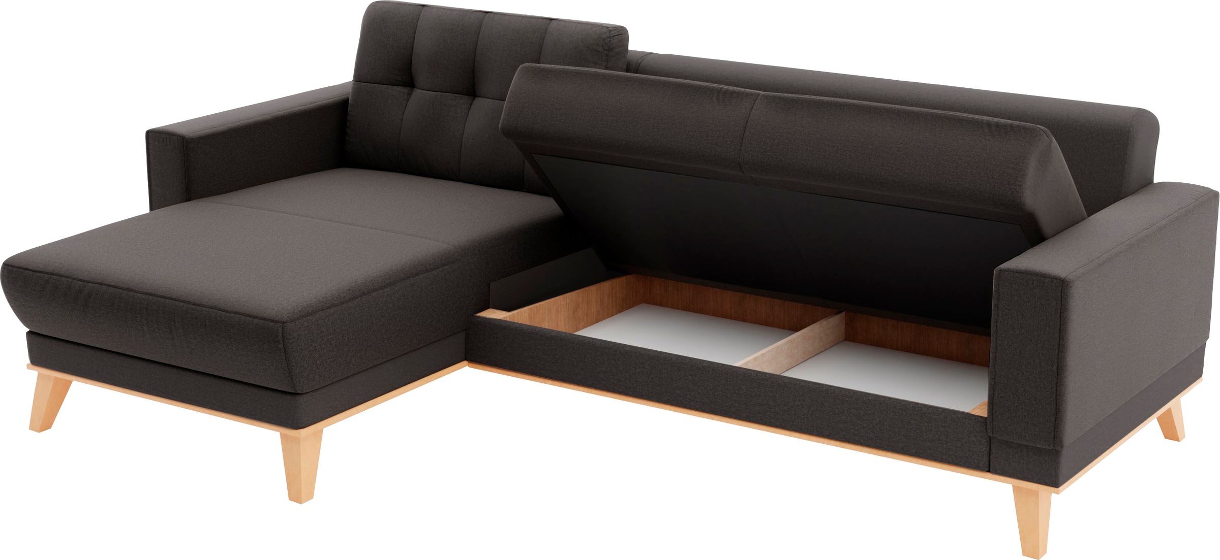 sit&more Ecksofa »Lavida L-Form«, wahlweise mit Kippfunktion und Bettkasten