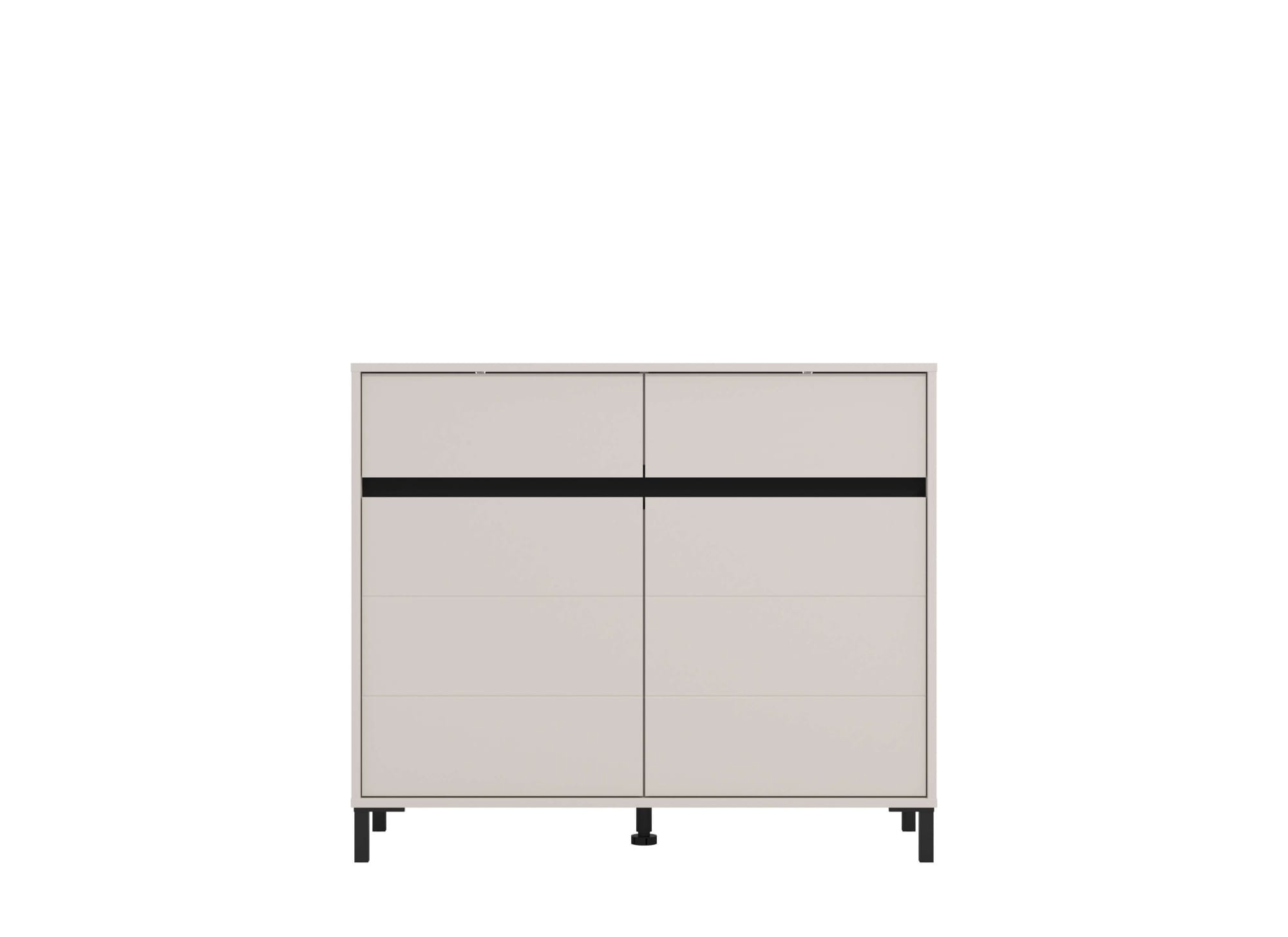 INOSIGN Kommode »Marron für Wohnzimmer, Flur, Schlafzimmer«, Breite 106 cm, mit 2 Schubladen, hinter Türen 4 Fächer