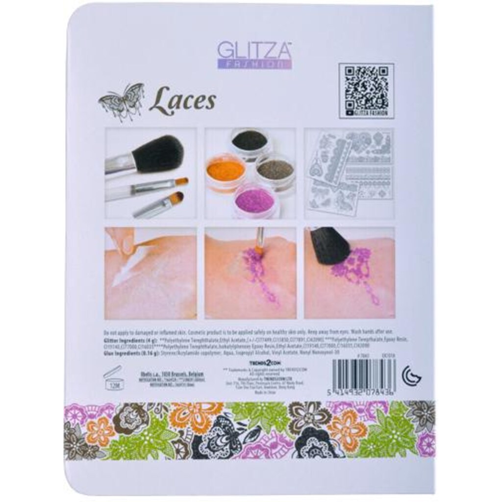 Knorrtoys® Kreativset »GLITZA FASHION Deluxe Set Laces«, (Set), Für alle Oberflächen geeignet