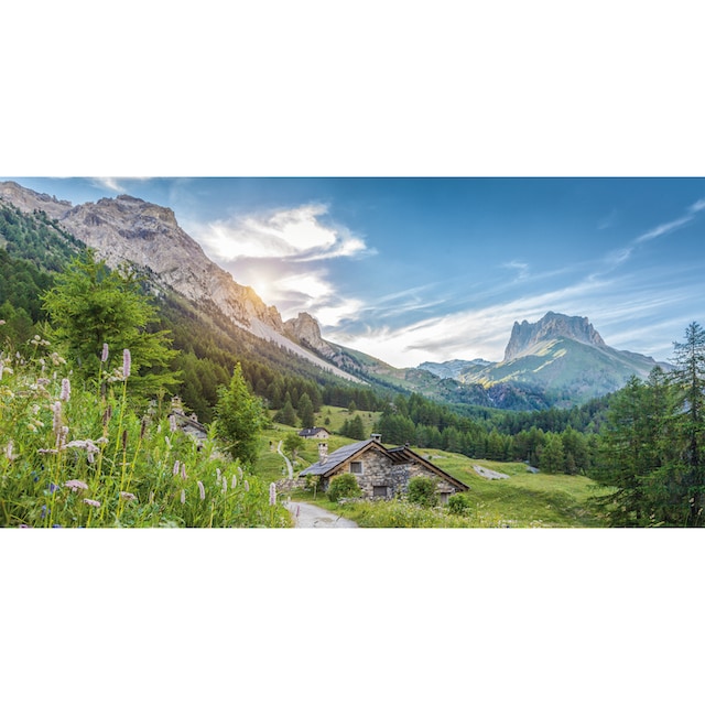 Bönninghoff Leinwandbild »Berghütte«, Berge & Alpenbilder, (1 St.), BxH:  100x50 cm maintenant