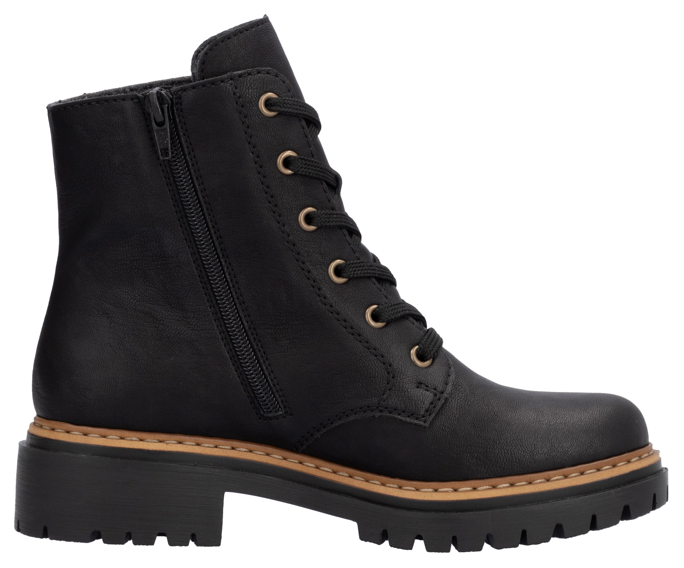 Rieker Bottes à lacets  , Schnürboots, Blockabsatz, mit praktischem Innenreissverschluss