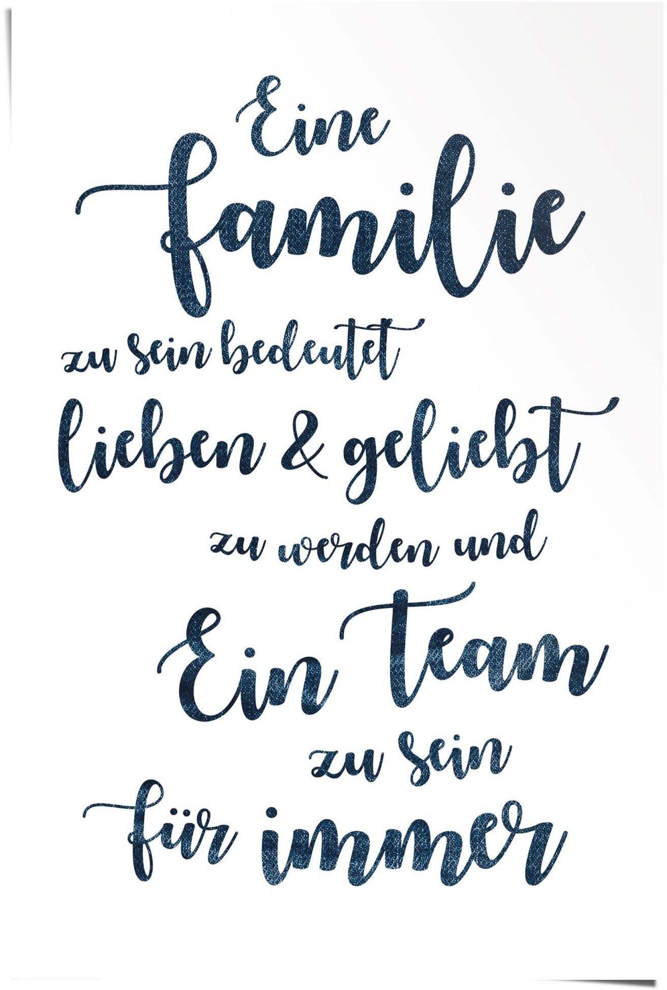 Image of Reinders Poster "Eine Familie, ein Team" 1 Stk. tlg.