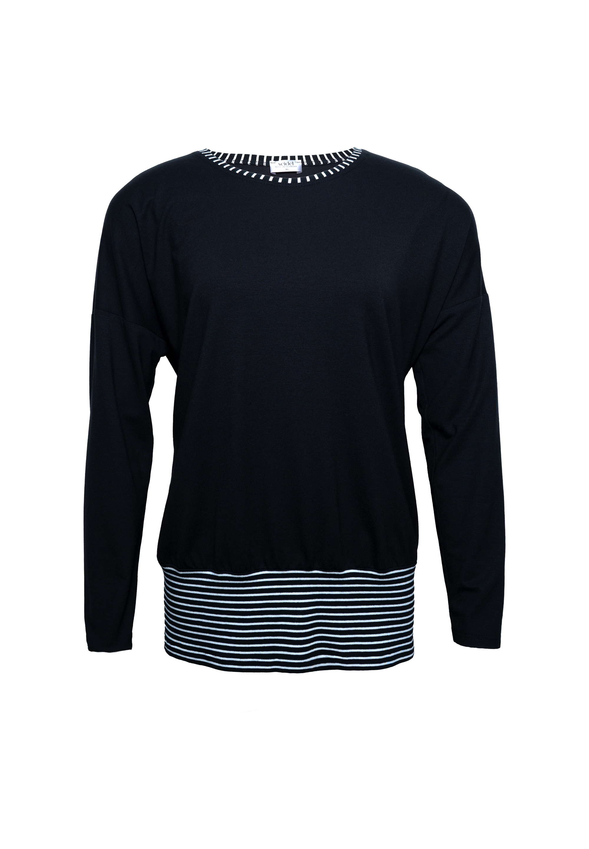 Seidel Moden Longshirt »Exklusiv bei OTTO« Unifarben, mit Streifen-Details -MADE IN GERMANY
