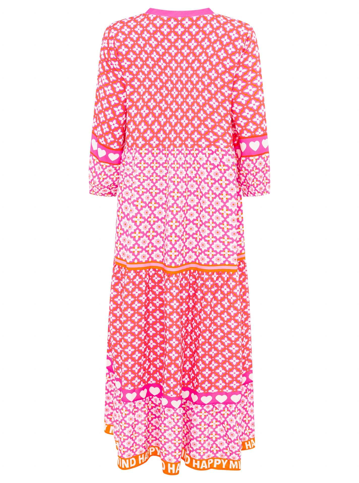 Zwillingsherz Maxikleid »"Dreams"«, mit Mustermix, Knopfleiste und 3/4 Arm
