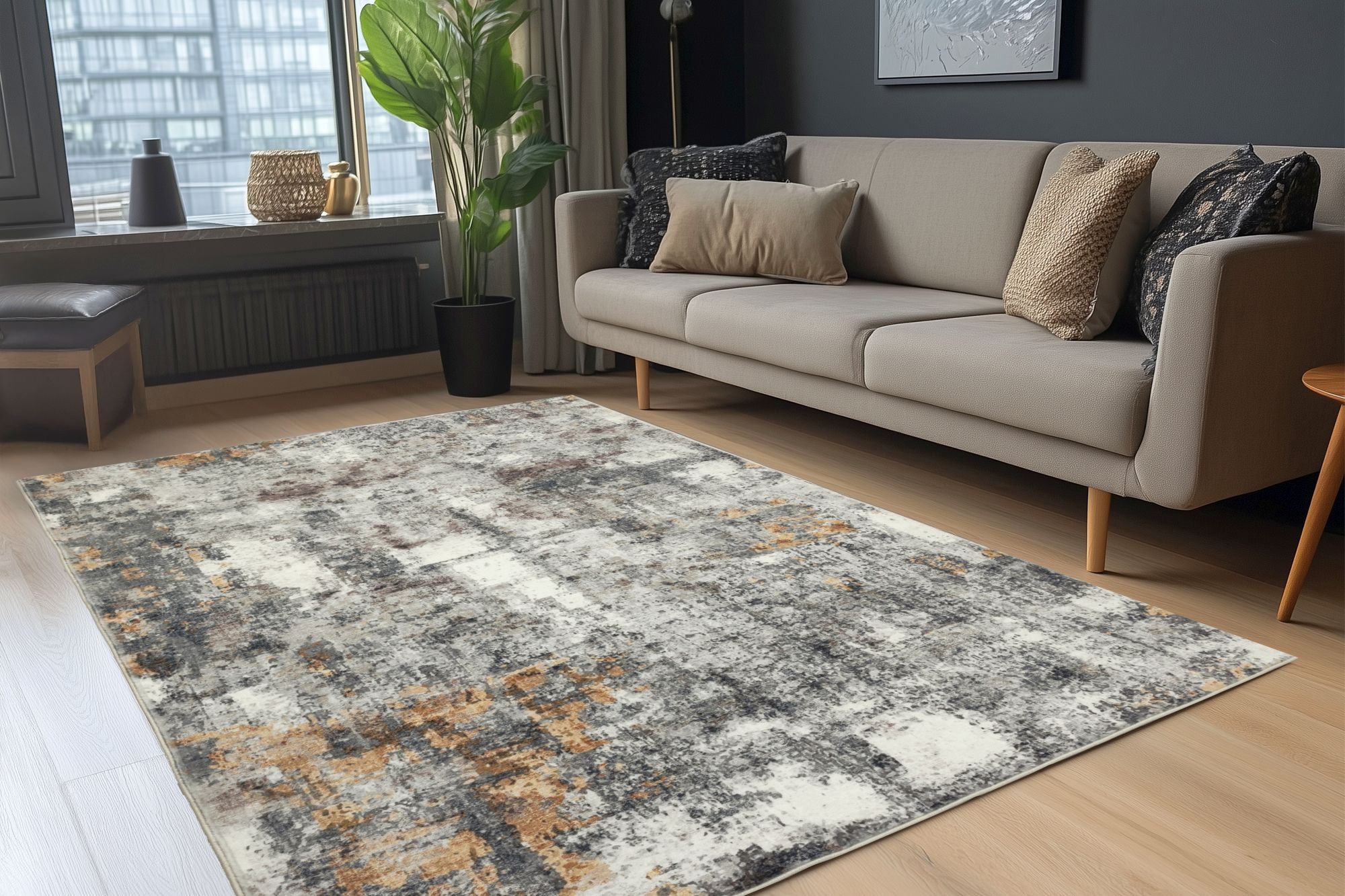 Kayoom Tapis »Elegantica 329« Rectangulaire 12 mm Höhe Kurzflor, Modernes Muster, Fussbodenheizungsgeeignet, Wohnzimmer