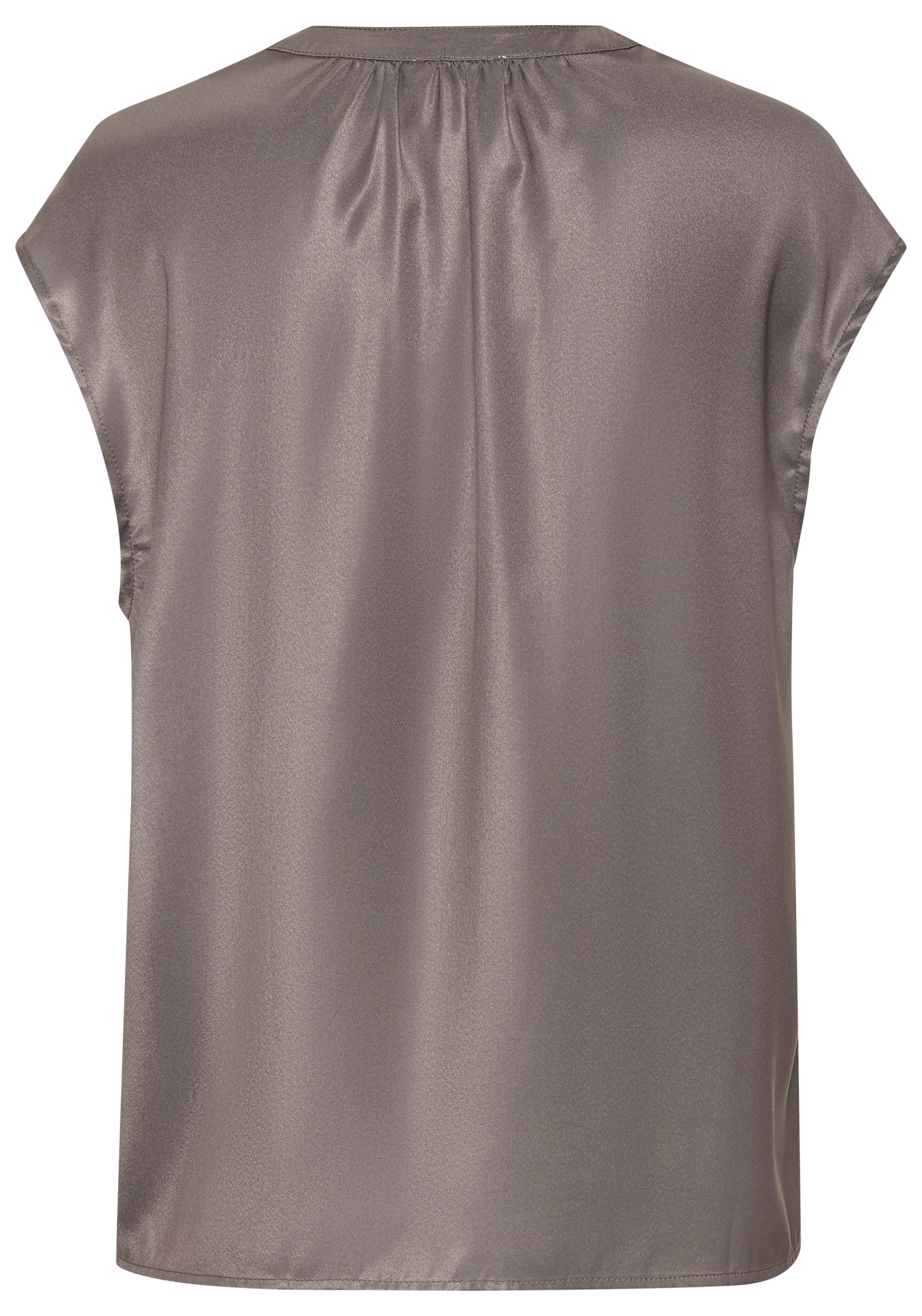 LASCANA Chemise en satin à manches courtes, blouse avec patte de boutonnage partielle, élégante et festive