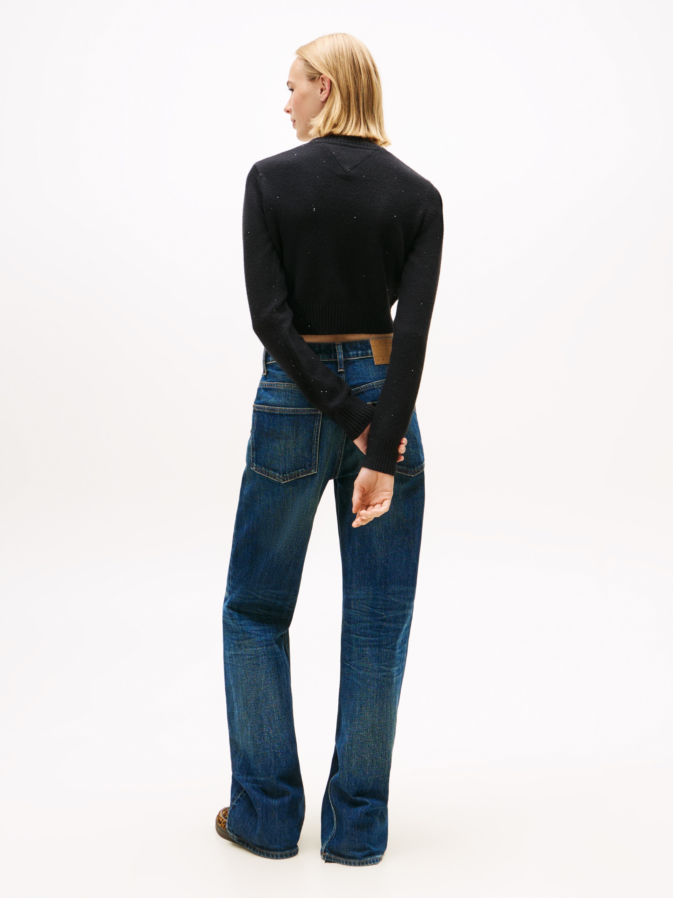 Tommy Jeans Strickpullover »TJW SPARKLE FLAG SWEATER EXT«
