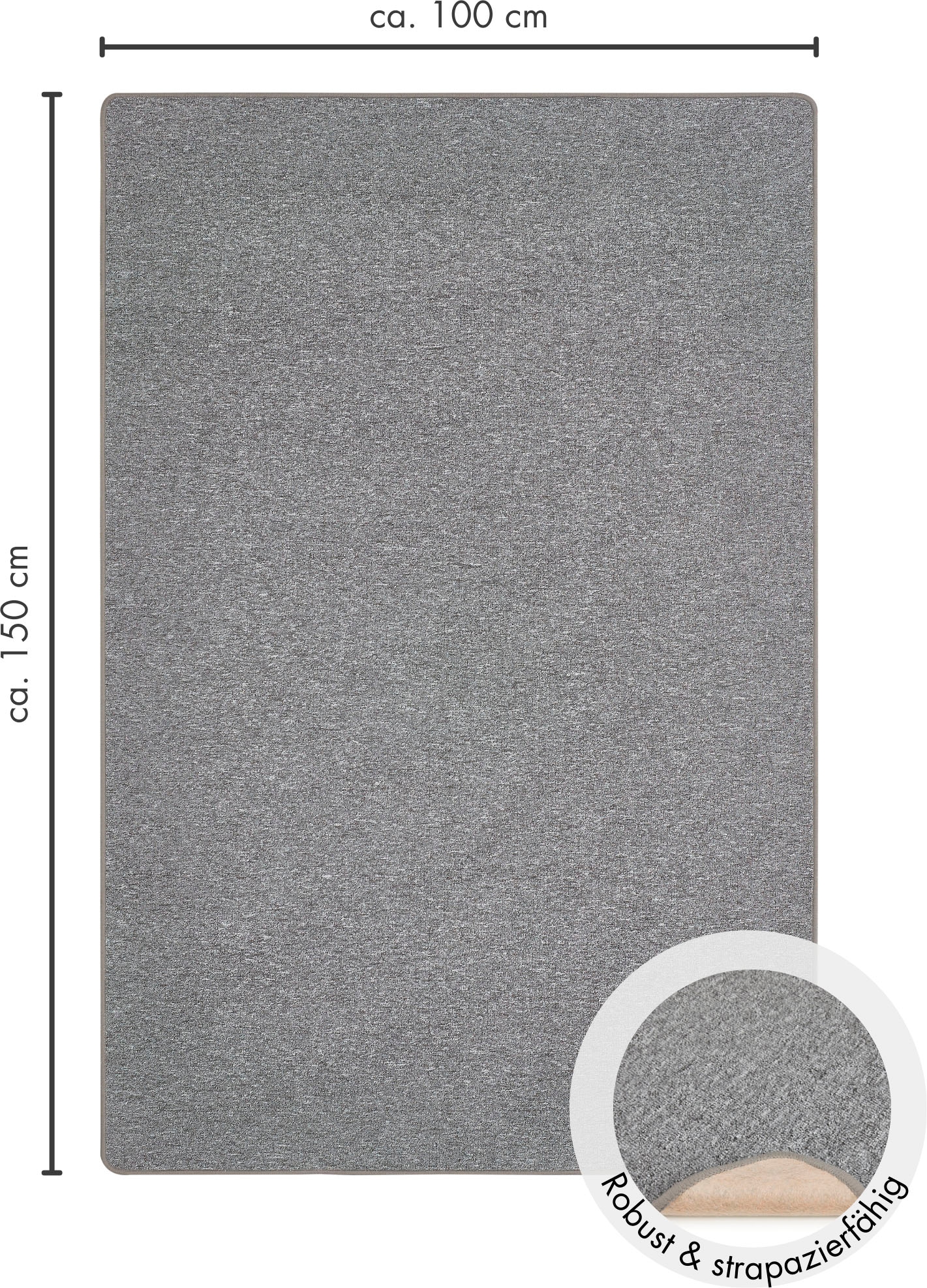Andiamo Teppich »Luton, Made in Germany«, rechteckig, 5 mm Höhe, melierte Optik, auch als Läufer, Wohnzimmer & Schlafzimmer