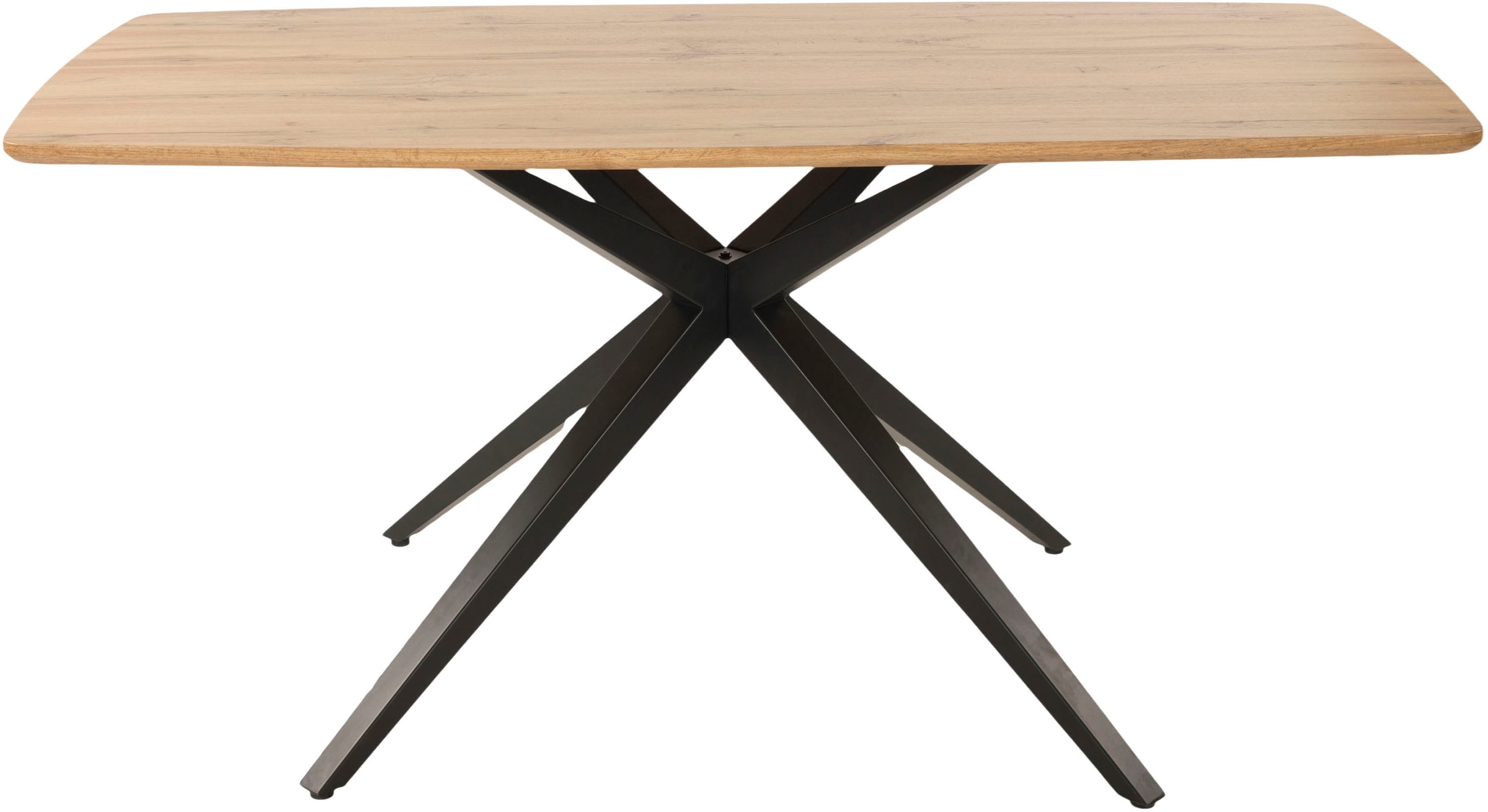 Duo Collection Table de salle à manger »Tisch Emira« 1 cuis tlg. Structure métallique massive en X, aspect chêne sauvage