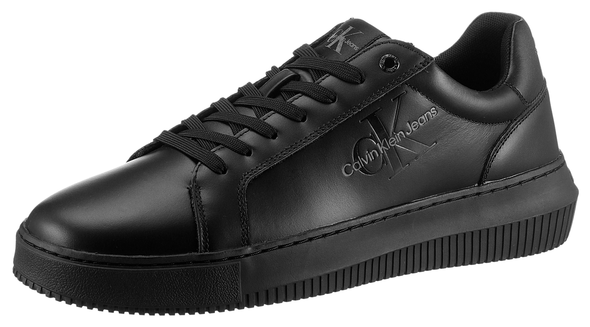 Calvin Klein Jeans Sneaker »CHUNKY CUPSOLE MONO LTH«, mit seitlichem Logoschriftzug, Freizeitschuh,...