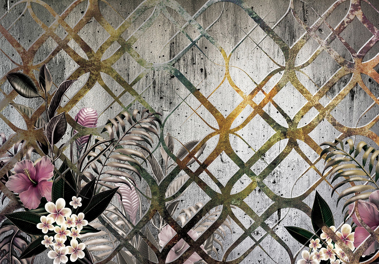 Image of Consalnet Vliestapete »Goldenes Motiv/Blumen«, floral bei Ackermann Versand Schweiz