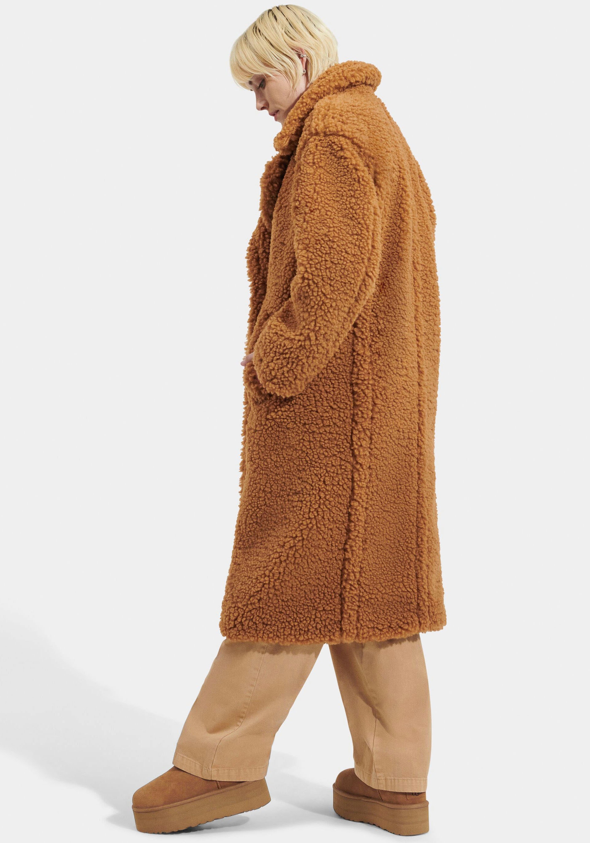 UGG Fellimitatmantel »W GERTRUDE LONG TEDDY COAT«