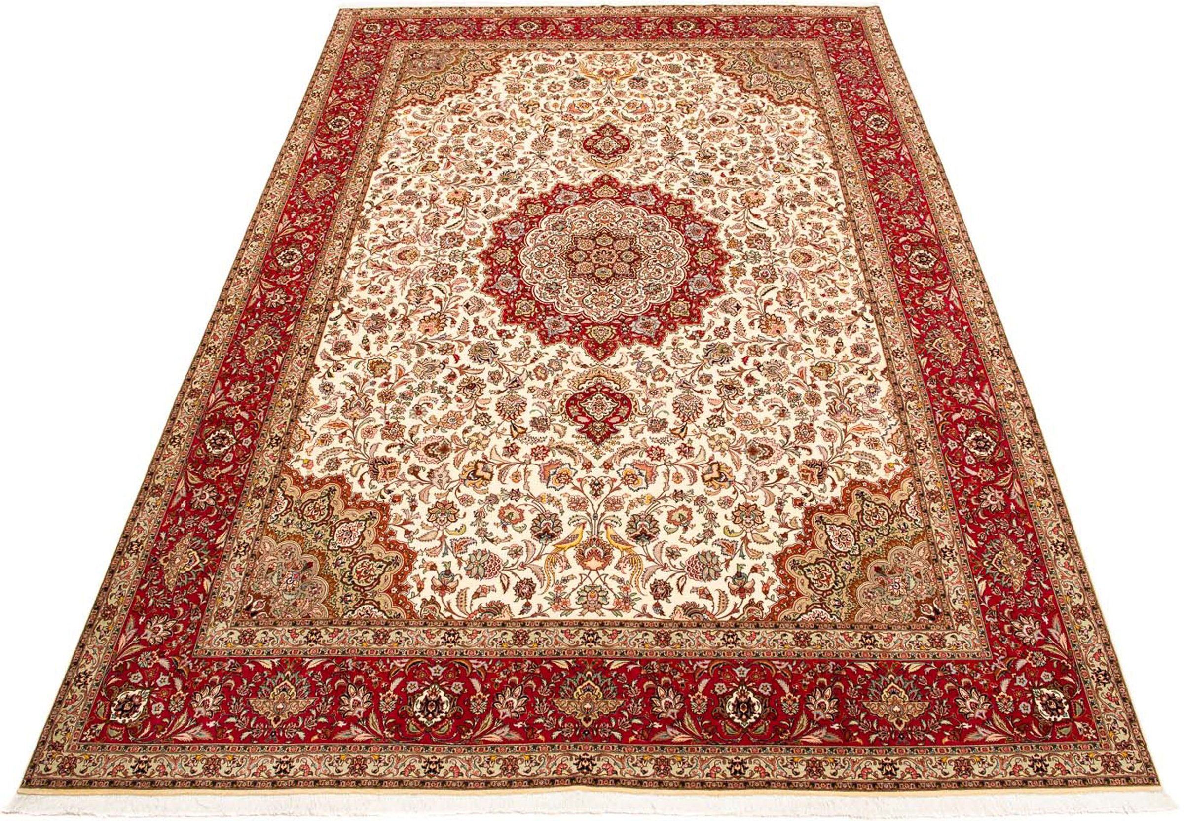 Image of morgenland Orientteppich »Perser - Täbriz - Royal - 415 x 306 cm - hellbraun«, rechteckig, 7 mm Höhe, Wohnzimmer, Handgeknüpft, Einzelstück mit Zertifikat bei Ackermann Versand Schweiz