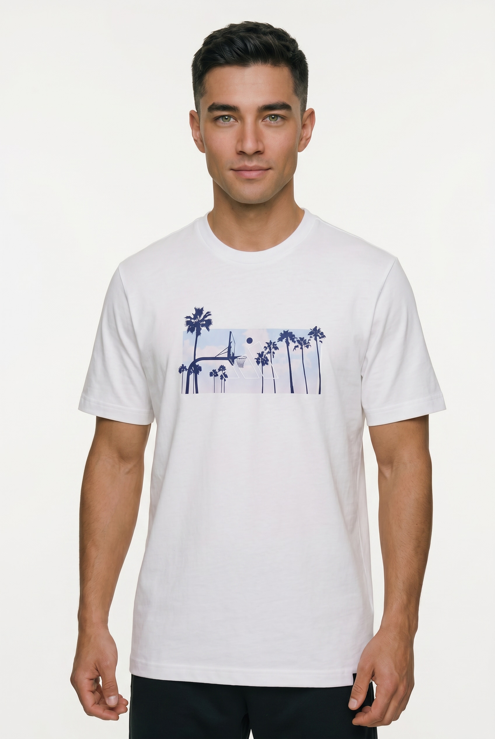 Image of adidas Sportswear T-Shirt "SUMMER SUNSET GRAPHIC" mit Rundhals, sportlich, ohne Verschluss