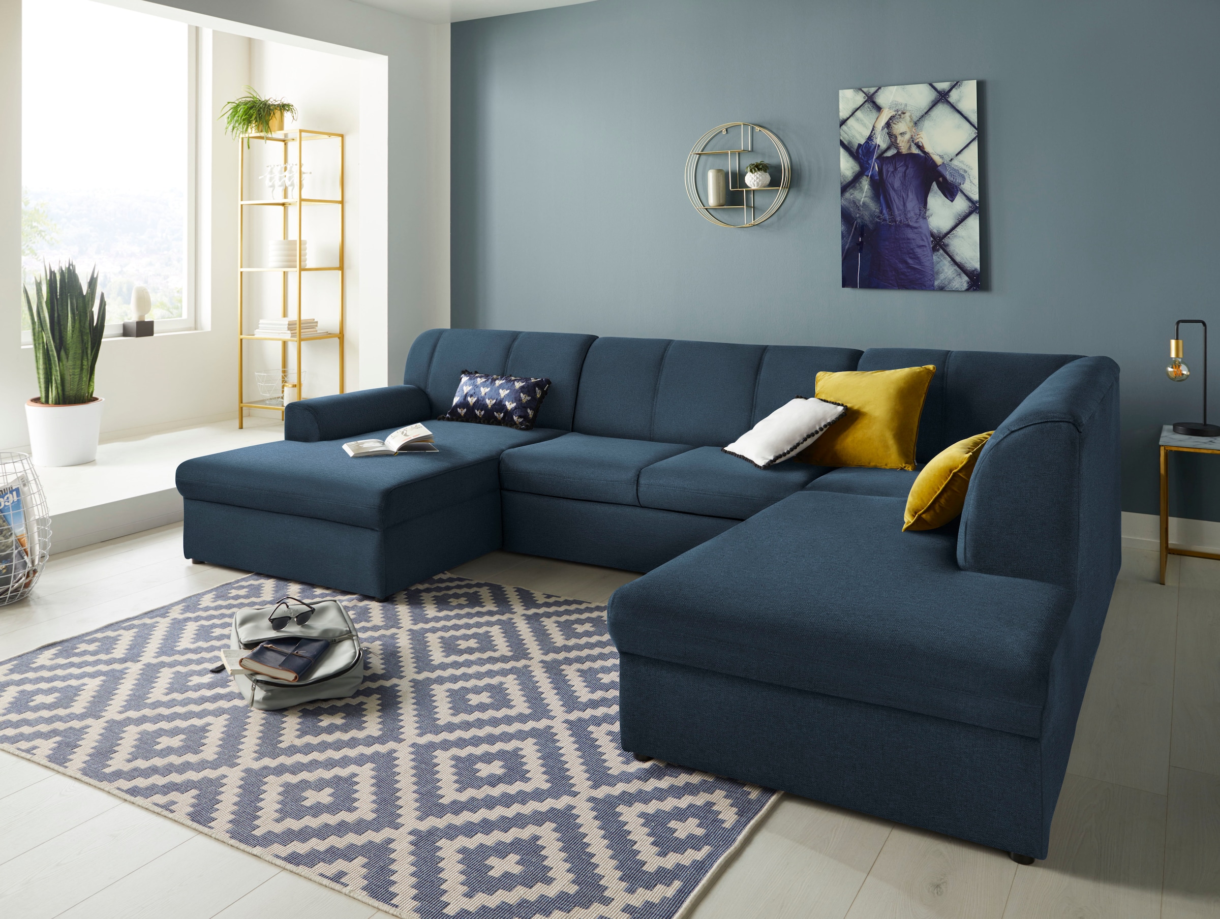 Image of DOMO collection Wohnlandschaft "Topper, elegant und zeitlos, komfortabel, U-Form" wahlweise mit Bettfunktion