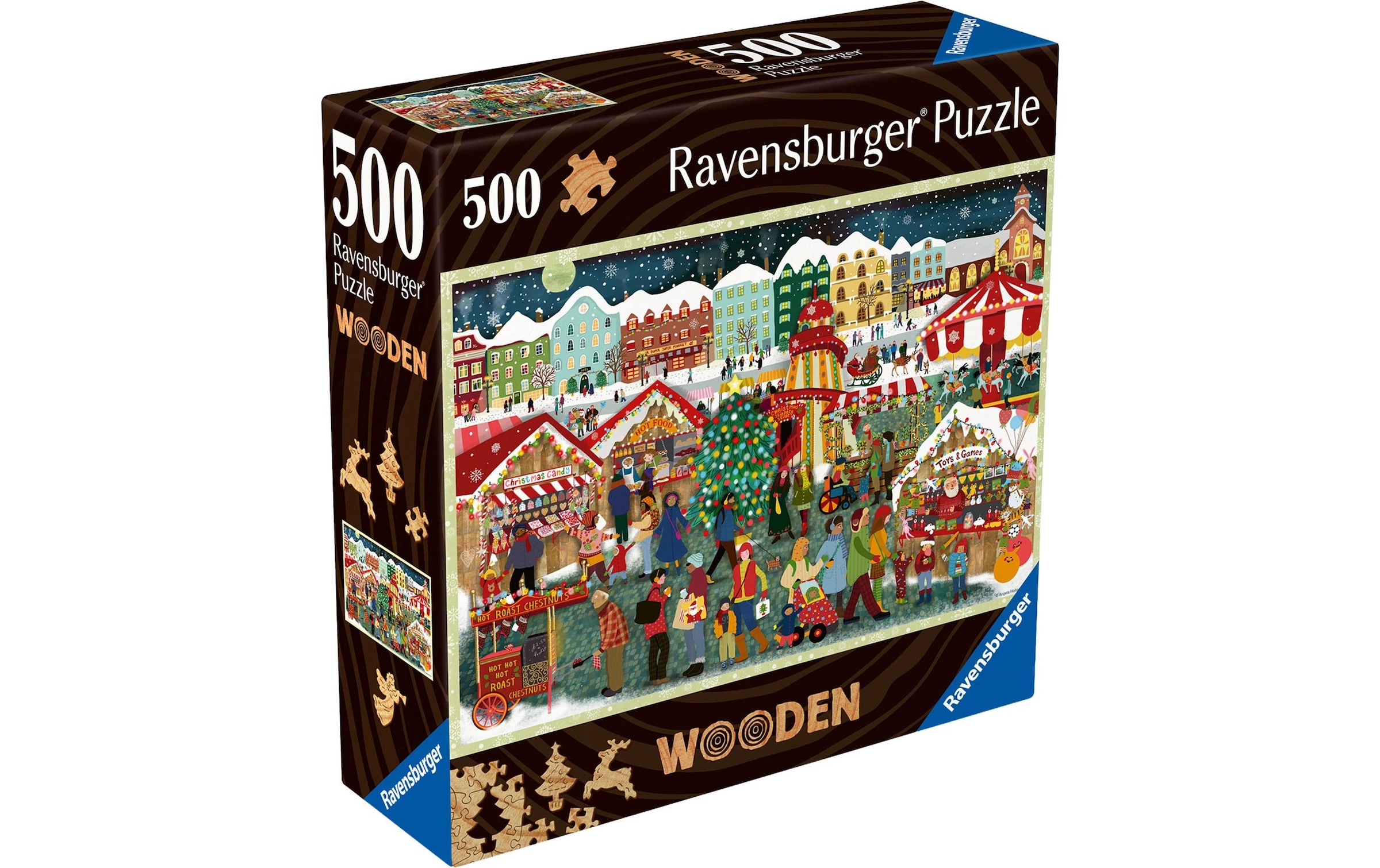 Ravensburger Puzzle »Weihnachtsmarkt 500 Teile inkl. 40 Whimsies«