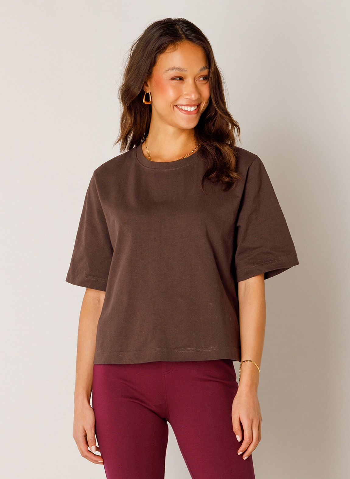 Image of Base Level Rundhalsshirt "Noa" Sommershirt mit Halbarm