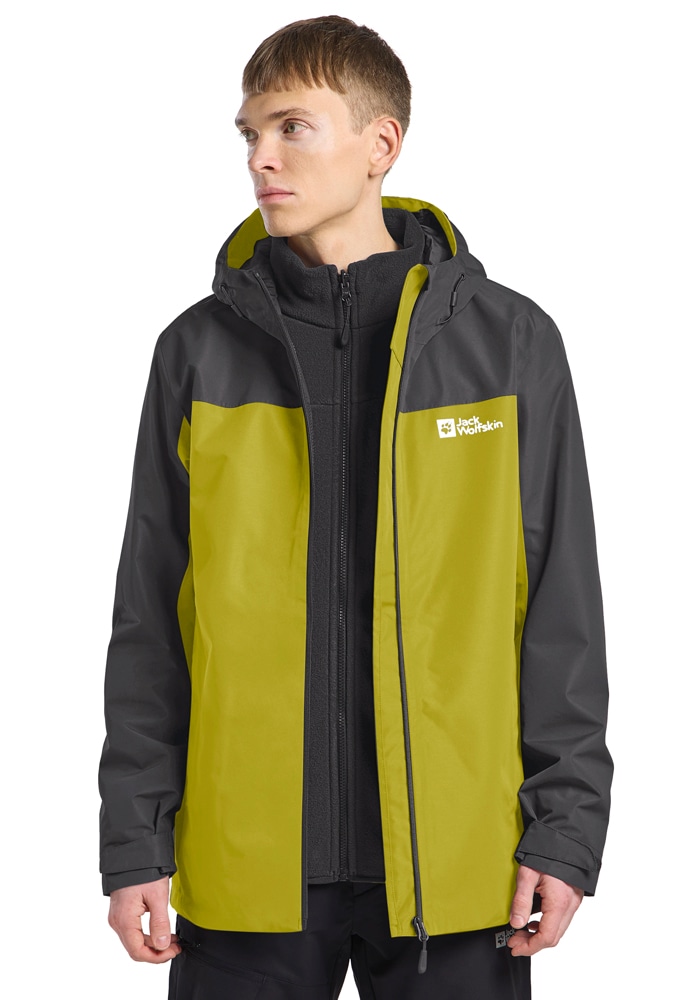 Jack Wolfskin »TAUBENBERG 3IN1 JKT M« mit Kapuze 3in1, wasserdicht, winddicht, Übergangsjacke
