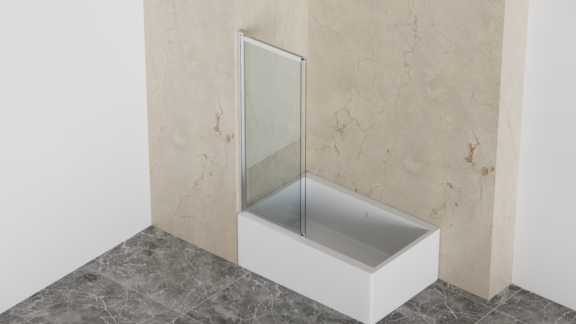welltime Badewannenaufsatz »Slider« 2 Stk. tlg. Duschwand zum Zusammenschieben UND an die Wand klappen!