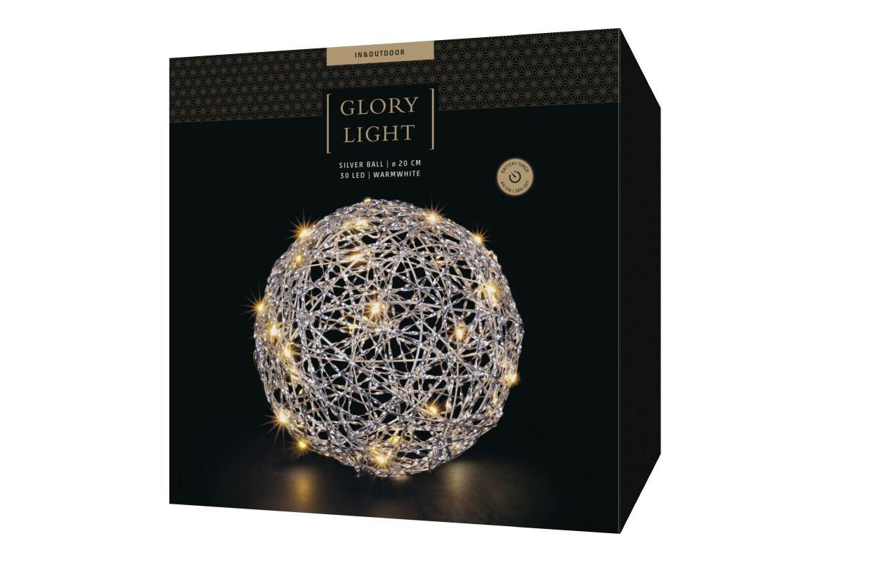 STT Figurine décorative LED »Silver Ball, 20 cm«