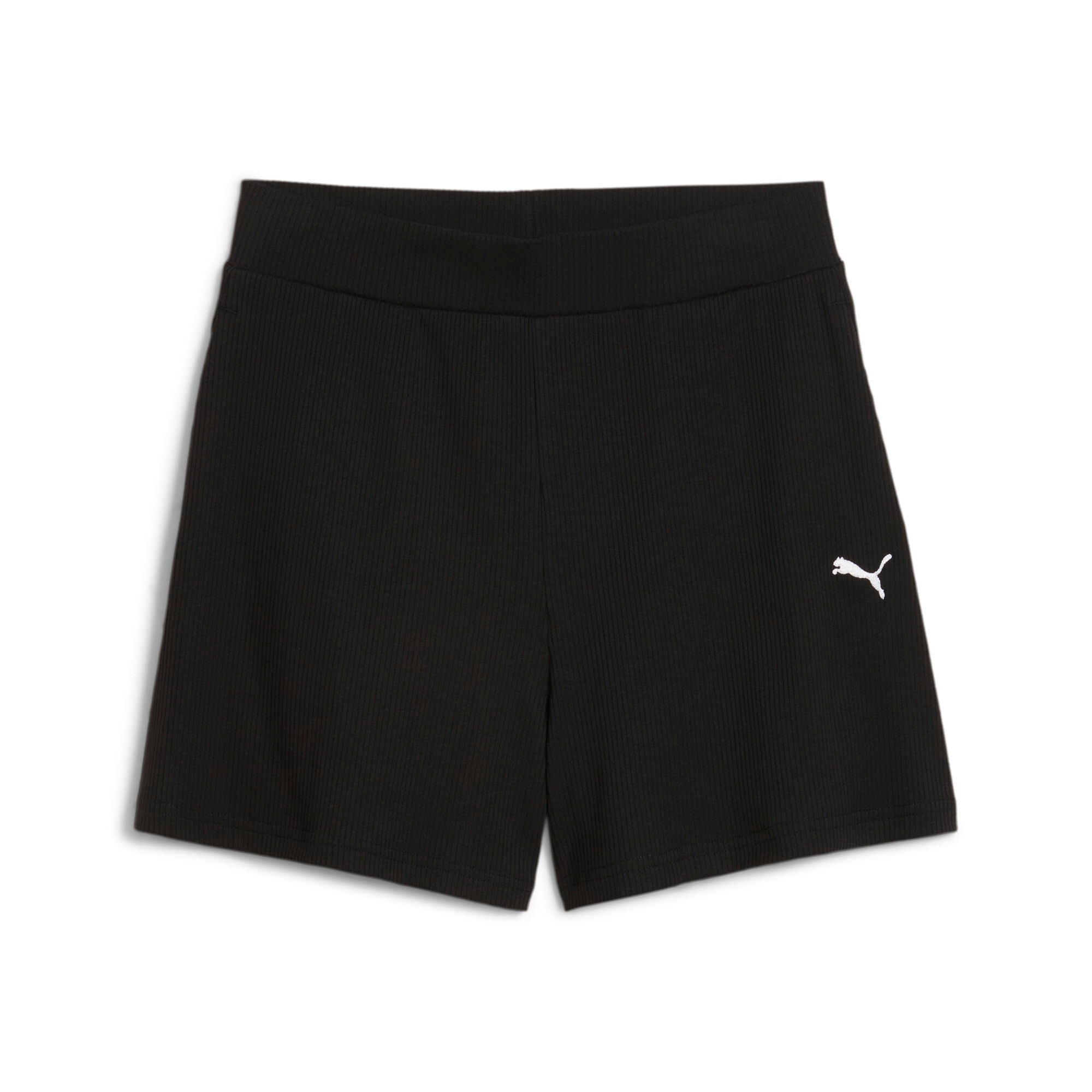 Image of PUMA Trainingsshorts "ESS ELEVATED HIGH-RISE RIB SHORTS 5"" mit hohem Bund, für Sport, mit Eingrifftaschen, Regular Fit