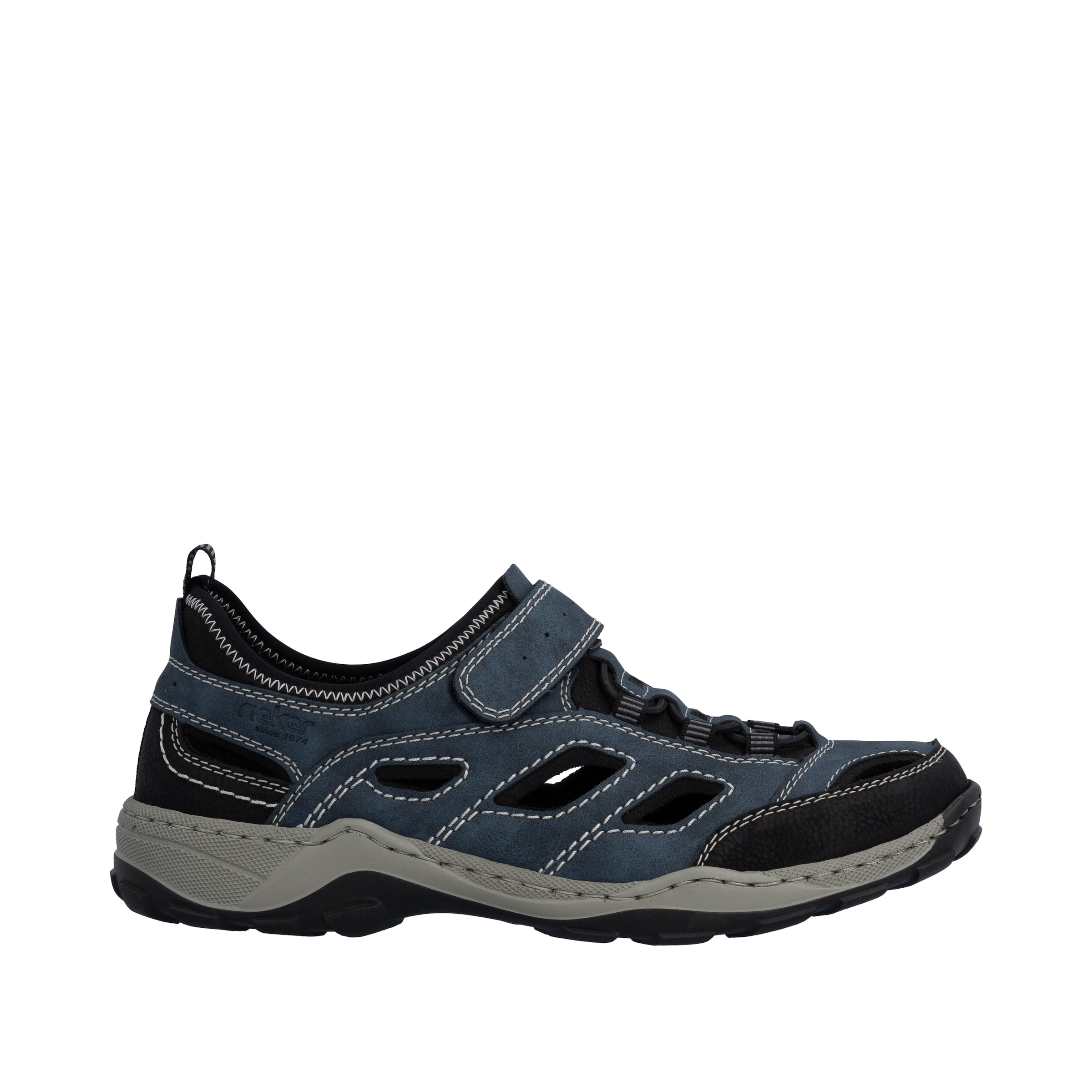 Rieker Slip-On Sneaker  Schlupfschuh, Trekkingschuh, Outdoorschuh mit Klettriegel