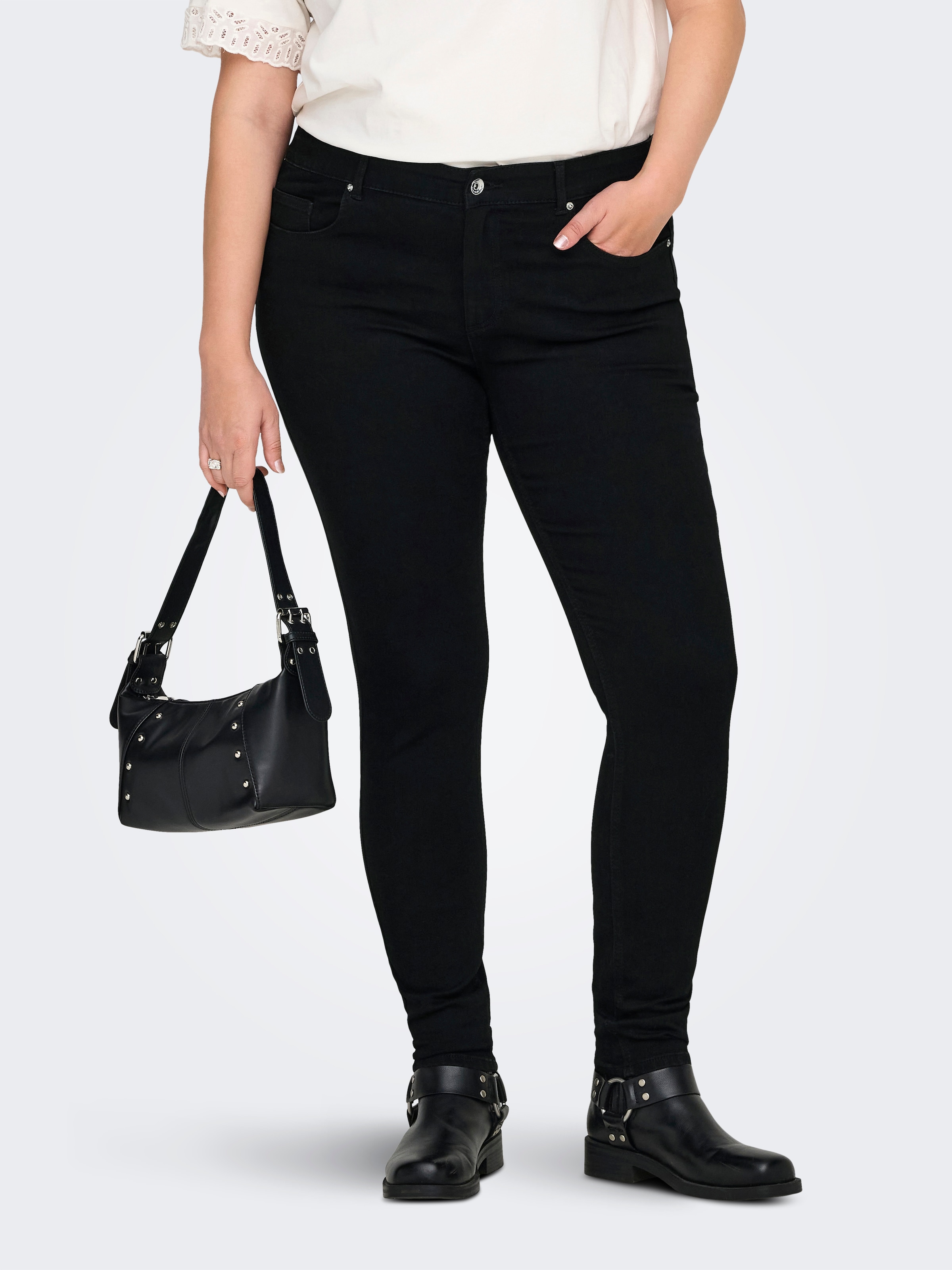 Image of ONLY CARMAKOMA Skinny-fit-Jeans "CARWILLY REG SKINNY JEANS DNM PIM2343"