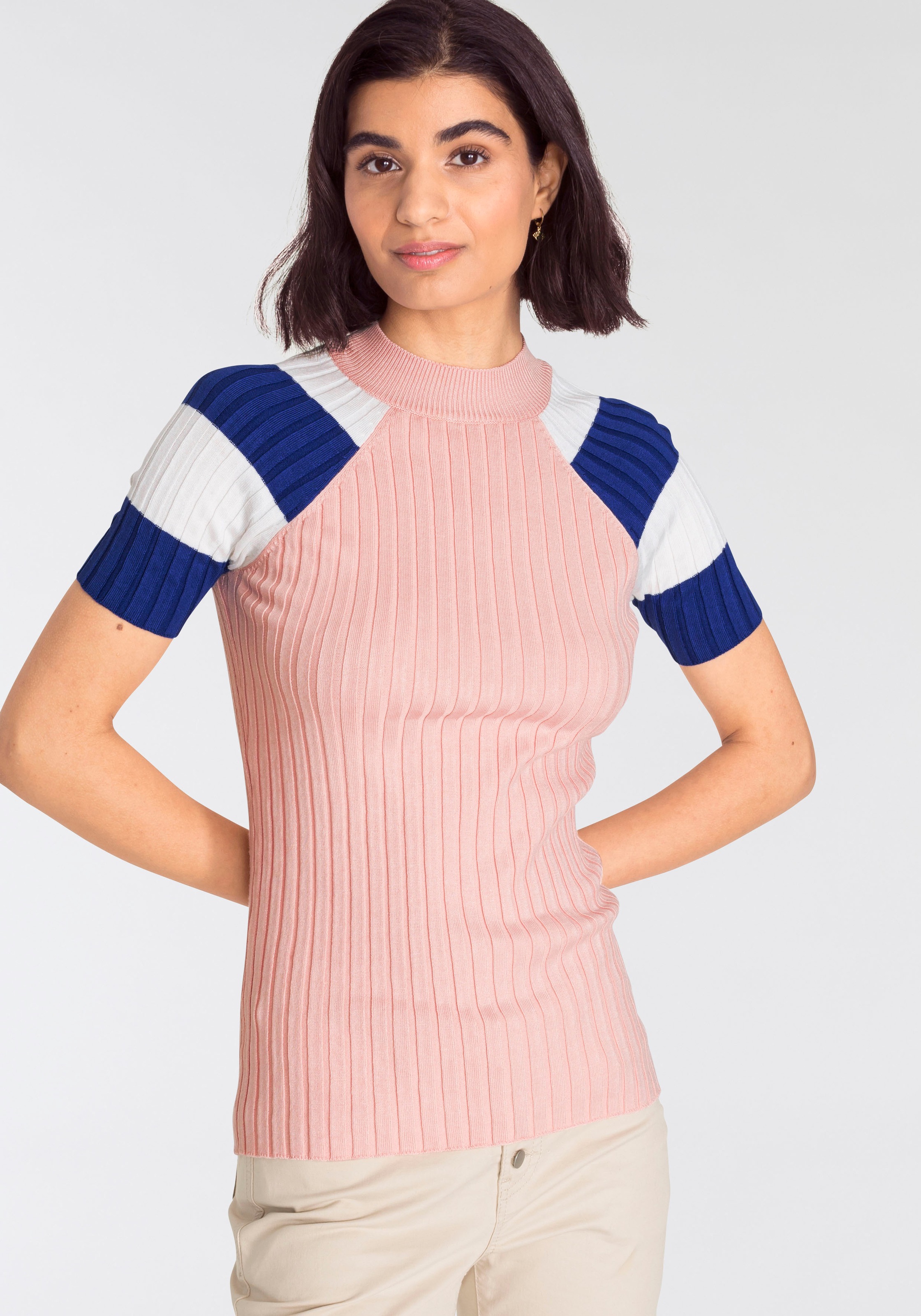 Image of AJC Stehkragenpullover, mit trendigem Colorblocking bei Ackermann Versand Schweiz