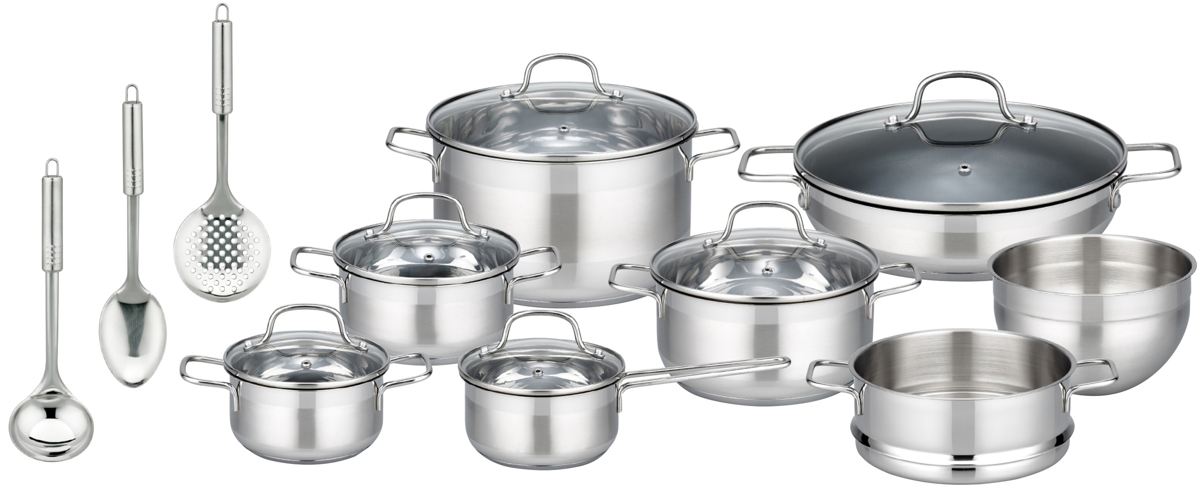 Image of Home affaire Topf-Set »Florenz«, Edelstahl 201, (Set, 17 tlg.), Induktion bei Ackermann Versand Schweiz