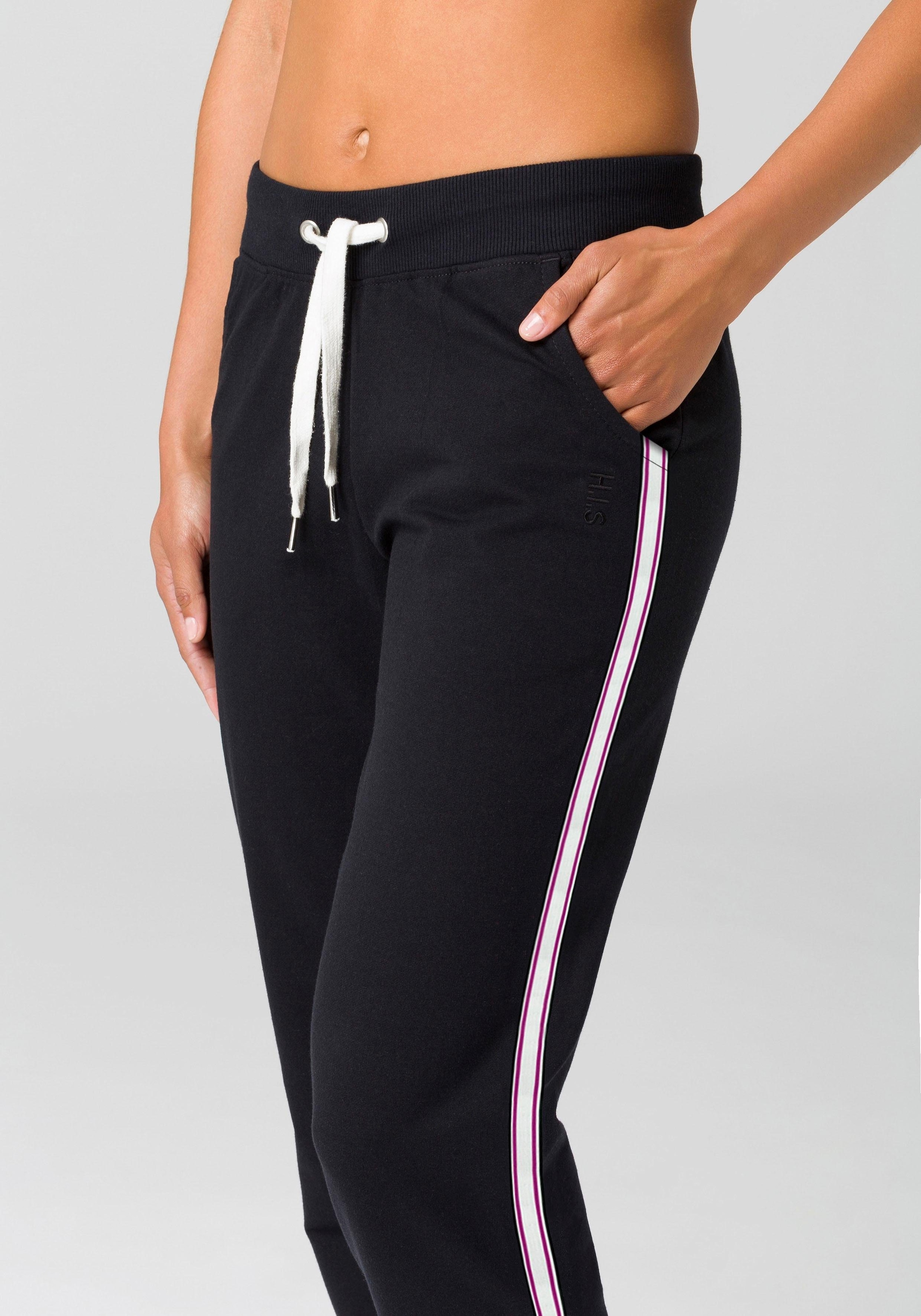 H.I.S Homewearhose, -Loungehose mit seitlichen Streifen und Eingrifftaschen, Loungewear