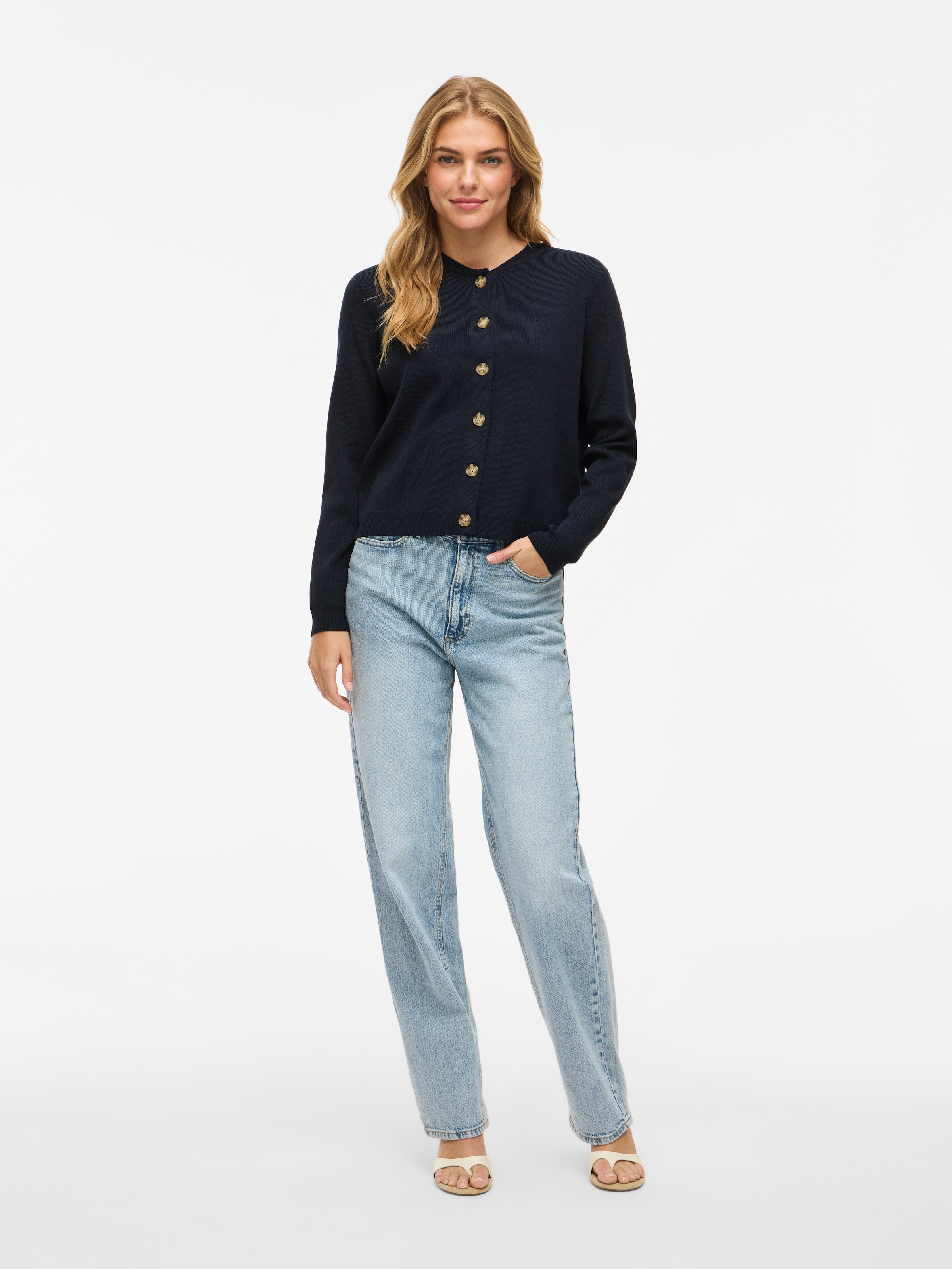 Vila Strickjacke »VIOSTRIA O-NECK L/S CARDIGAN - NOOS«