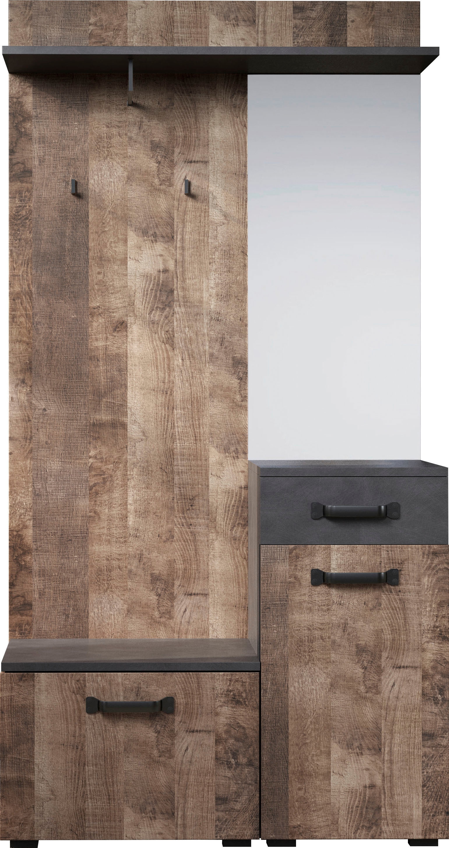Image of Home affaire Garderobenschrank "Saragossa" Kompaktgarderobe, Tür, Schublade, Klappe - (B/T/H) 104/32/190 cm