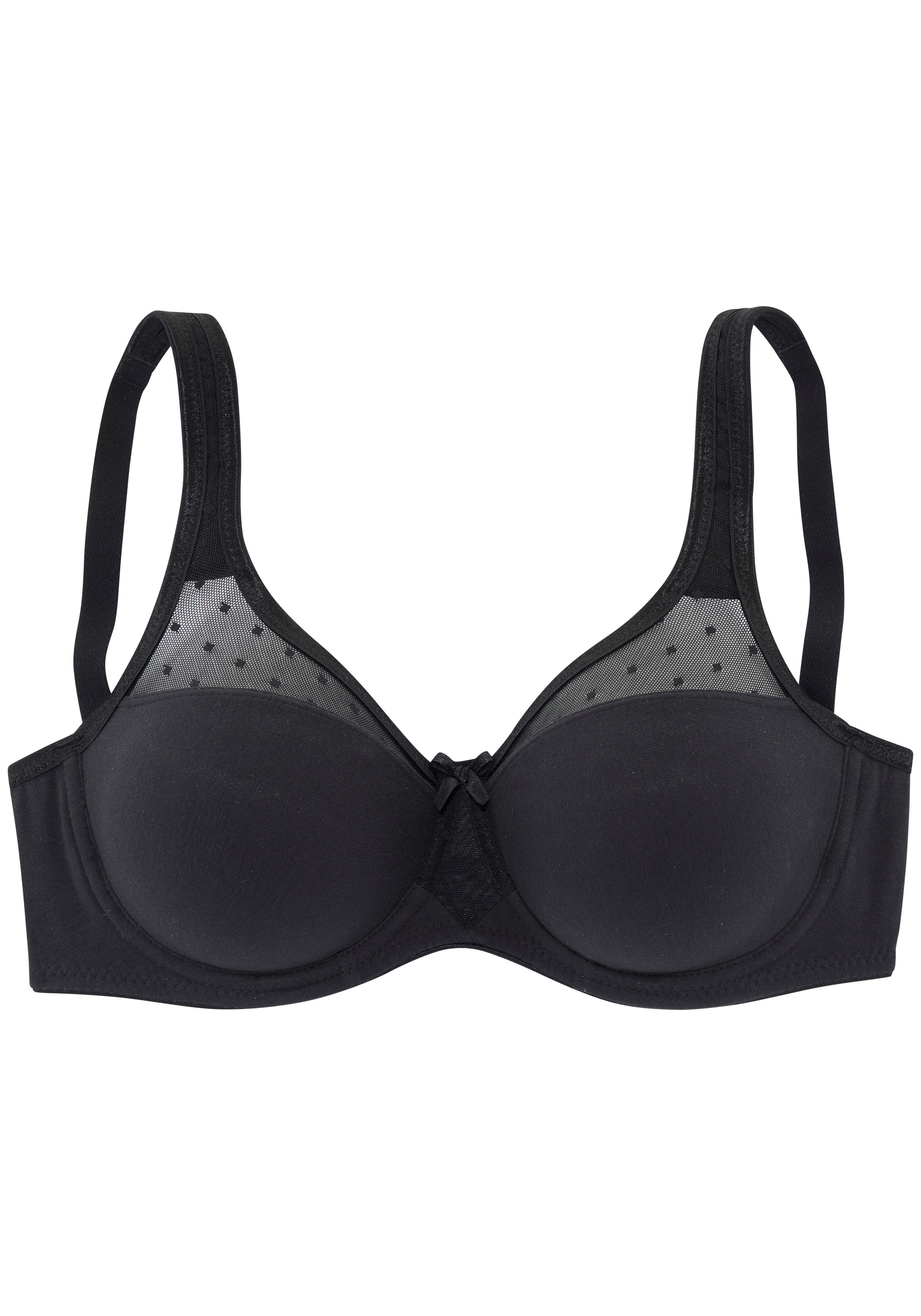 Nuance by Lascana Minimizer-BH ", BH mit Bügel, Baumwoll-BH" mit breiten Trägern, grosse Grössen, bequemer BH