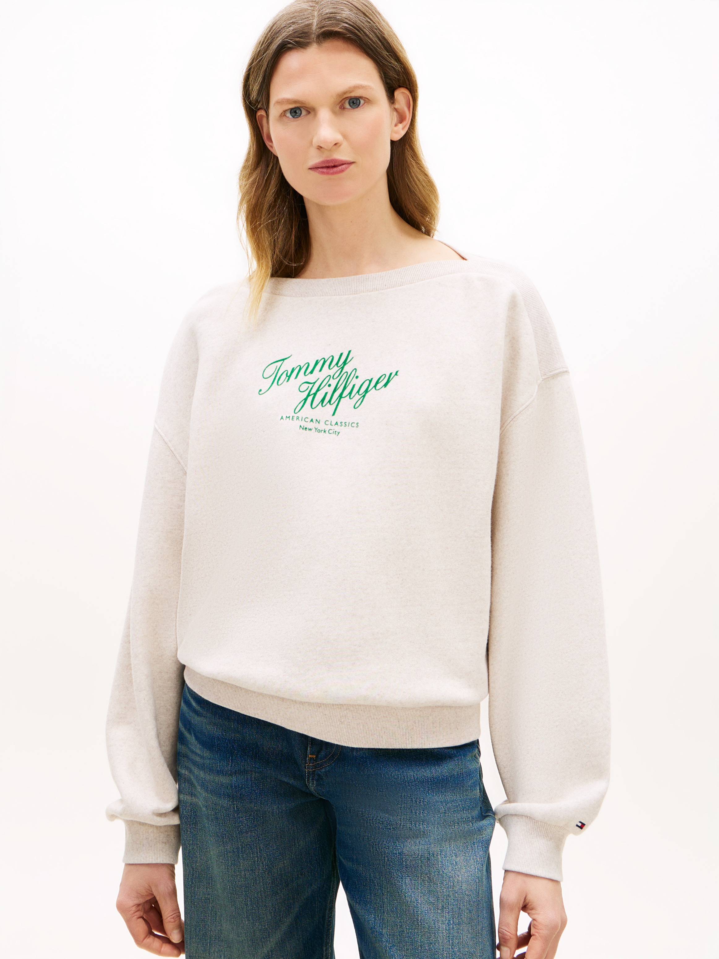 Image of Tommy Hilfiger Sweatshirt "MODERN SCRIPT TERRY SWEATSHIRT", mit Tommy Hilfiger-Branding
