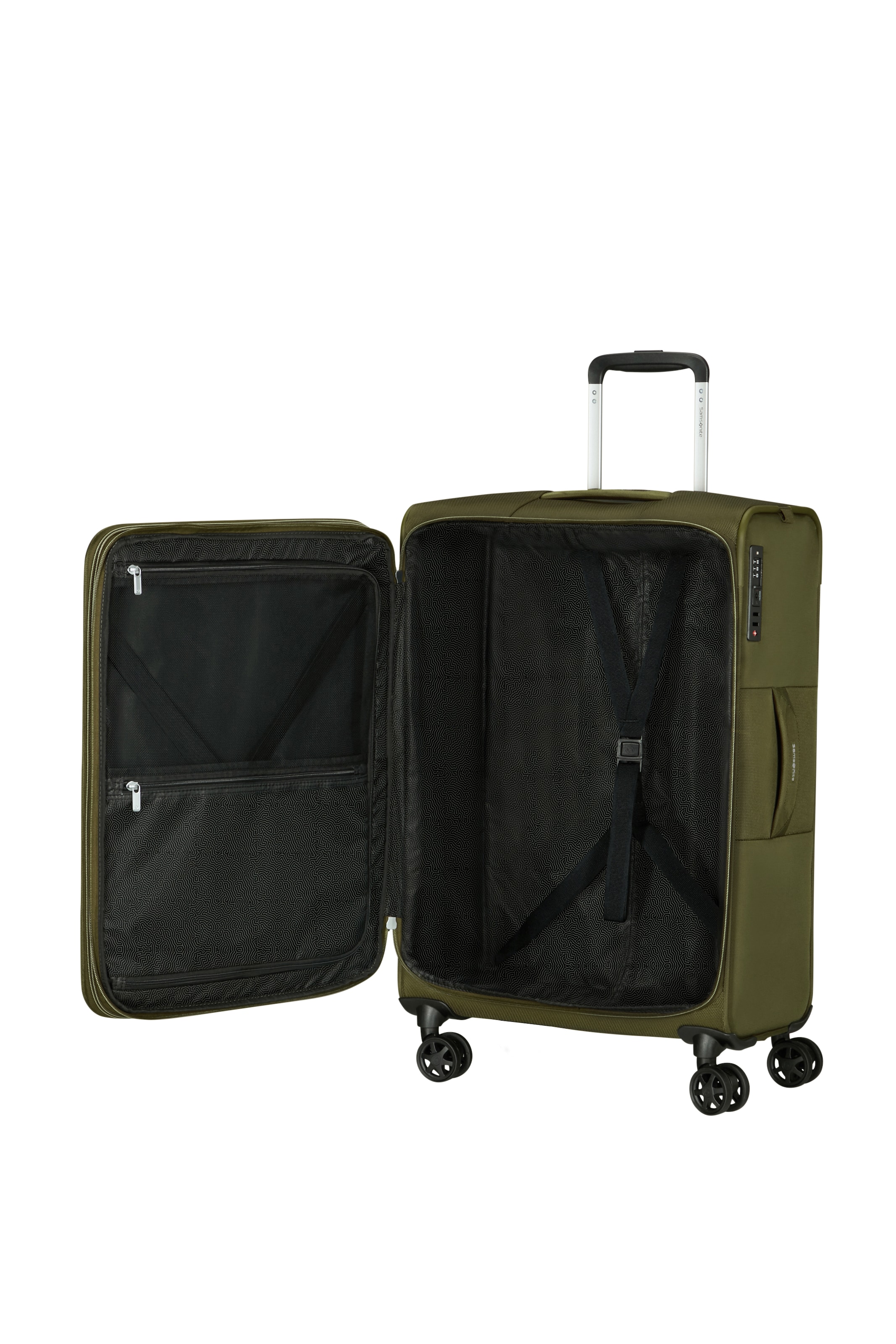 Samsonite Weichgepäck-Trolley »URBIFY, verschiedene Grössen« 68 l 4 Rollen aus Recycle-Polyester, mit Kreuzspanngurt, mit Fronttasche