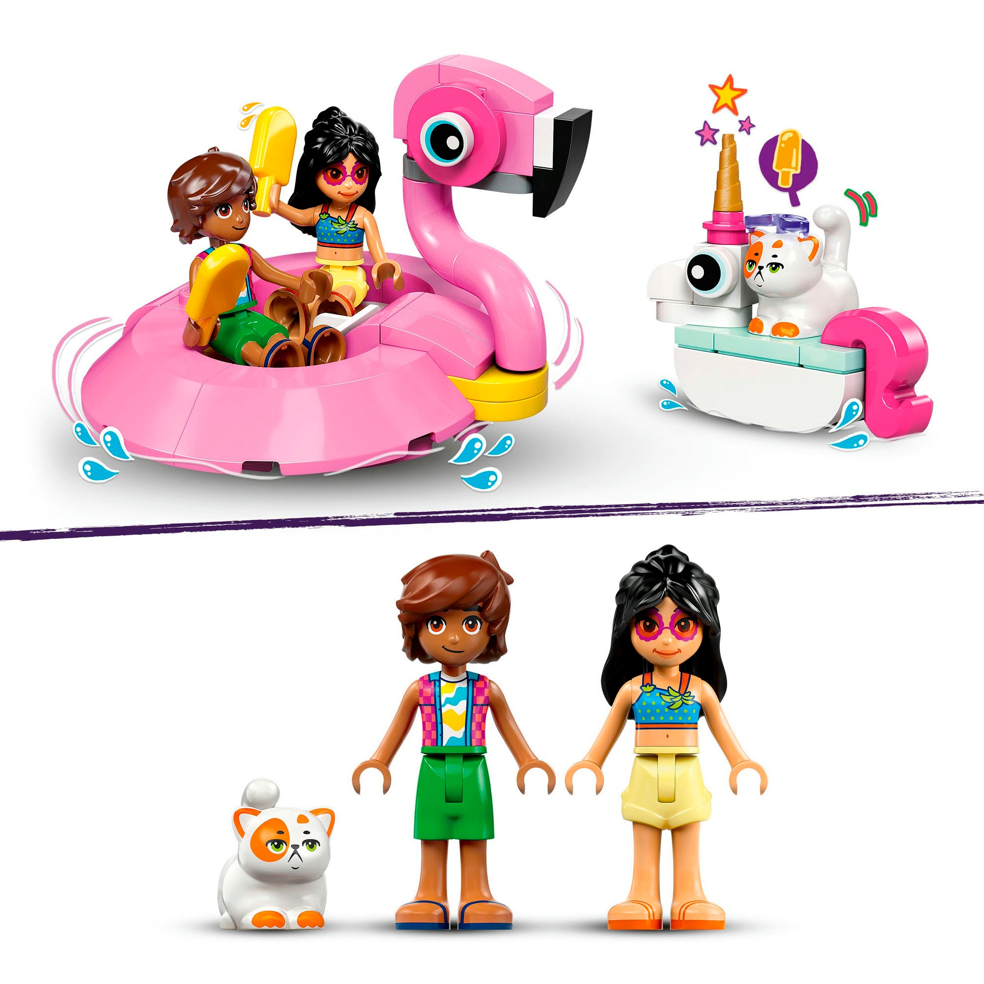 LEGO® Konstruktionsspielsteine »Poolparty mit Einhorn und Flamingo (42658), LEGO Friends« Made in Europe