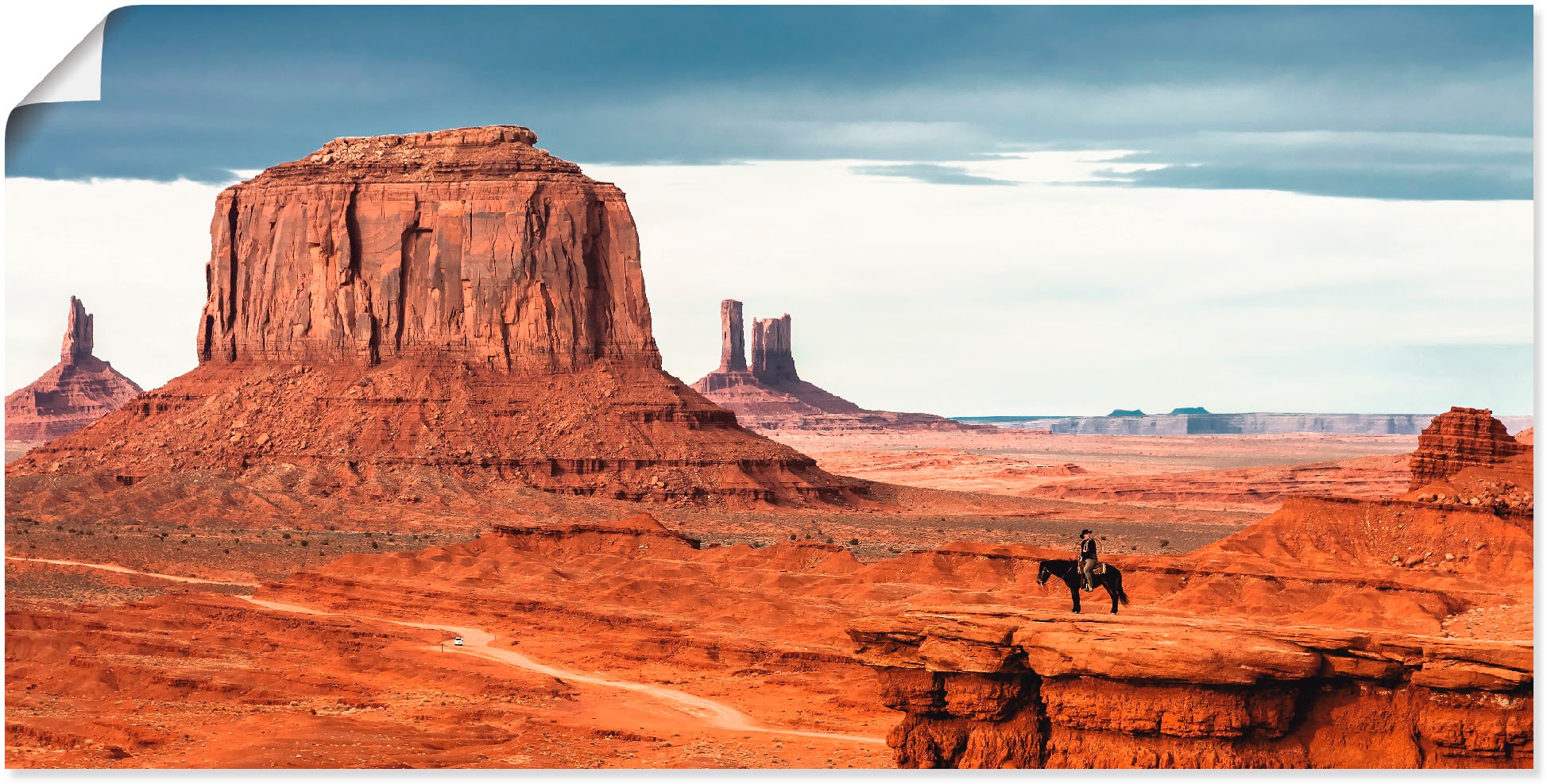 Image of Artland Wandbild »Colorado - Utah Monument Valley«, Amerika, (1 St.), in vielen Grössen & Produktarten -Leinwandbild, Poster, Wandaufkleber / Wandtattoo auch für Badezimmer geeignet bei Ackermann Versand Schweiz
