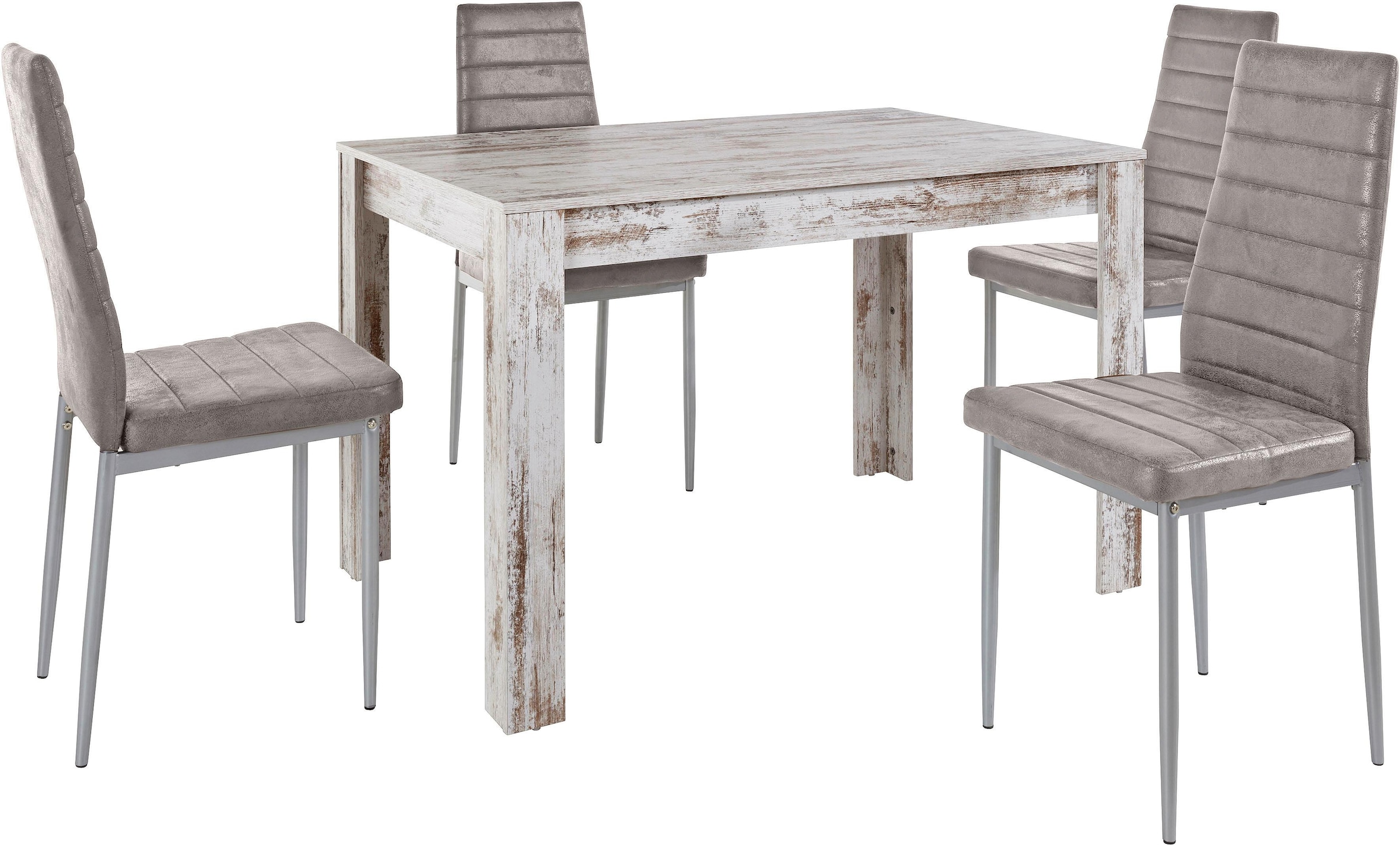 INOSIGN Essgruppe »mit Tisch und 4 Stühlen«, (Set, 5 tlg.), Tischbreite 120 cm Esszimmer Set, Tischgruppe