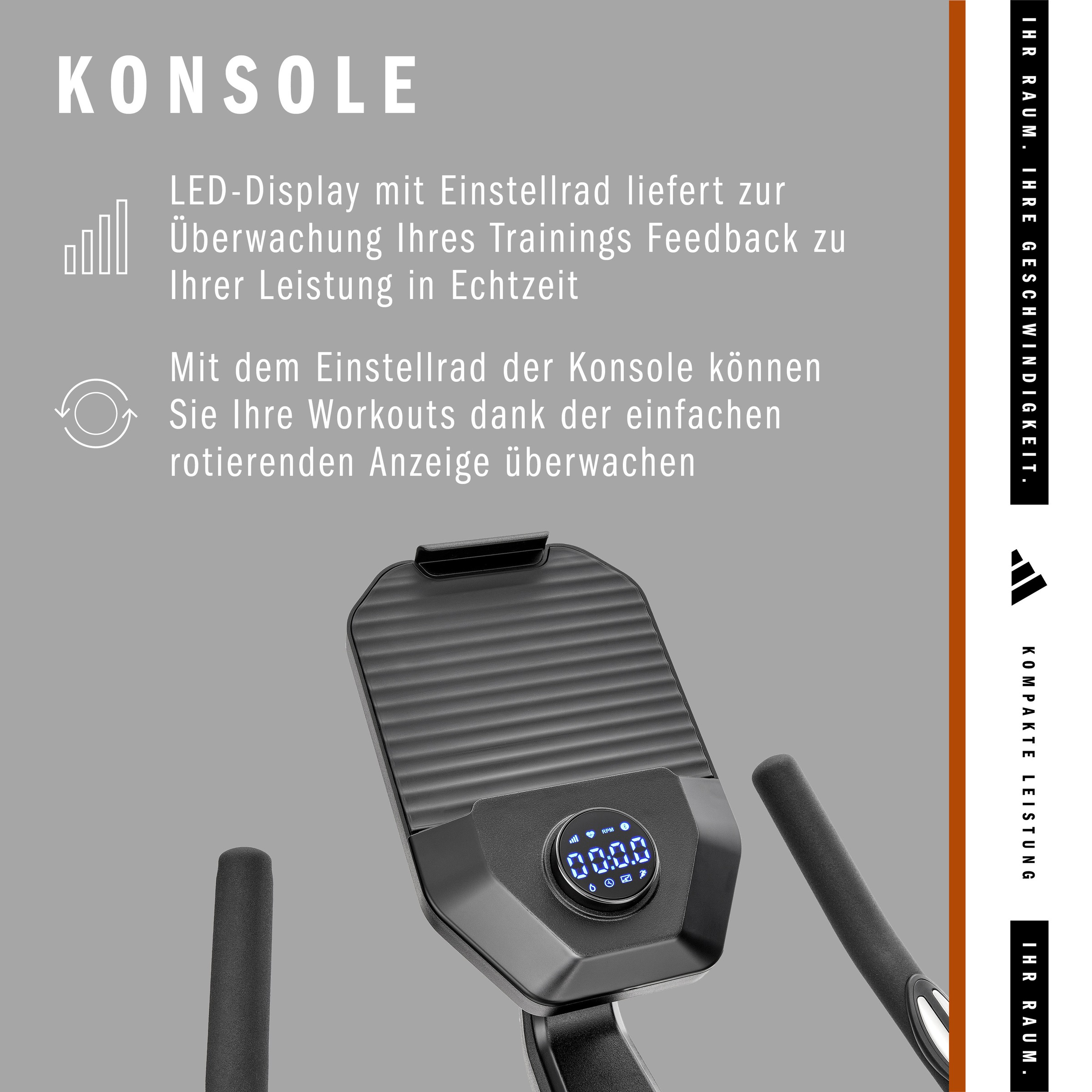 adidas Performance Ergometer »C-24c«, mit Tablet-Halterung, LED-Display, mit Bluetooth und App-Funktion