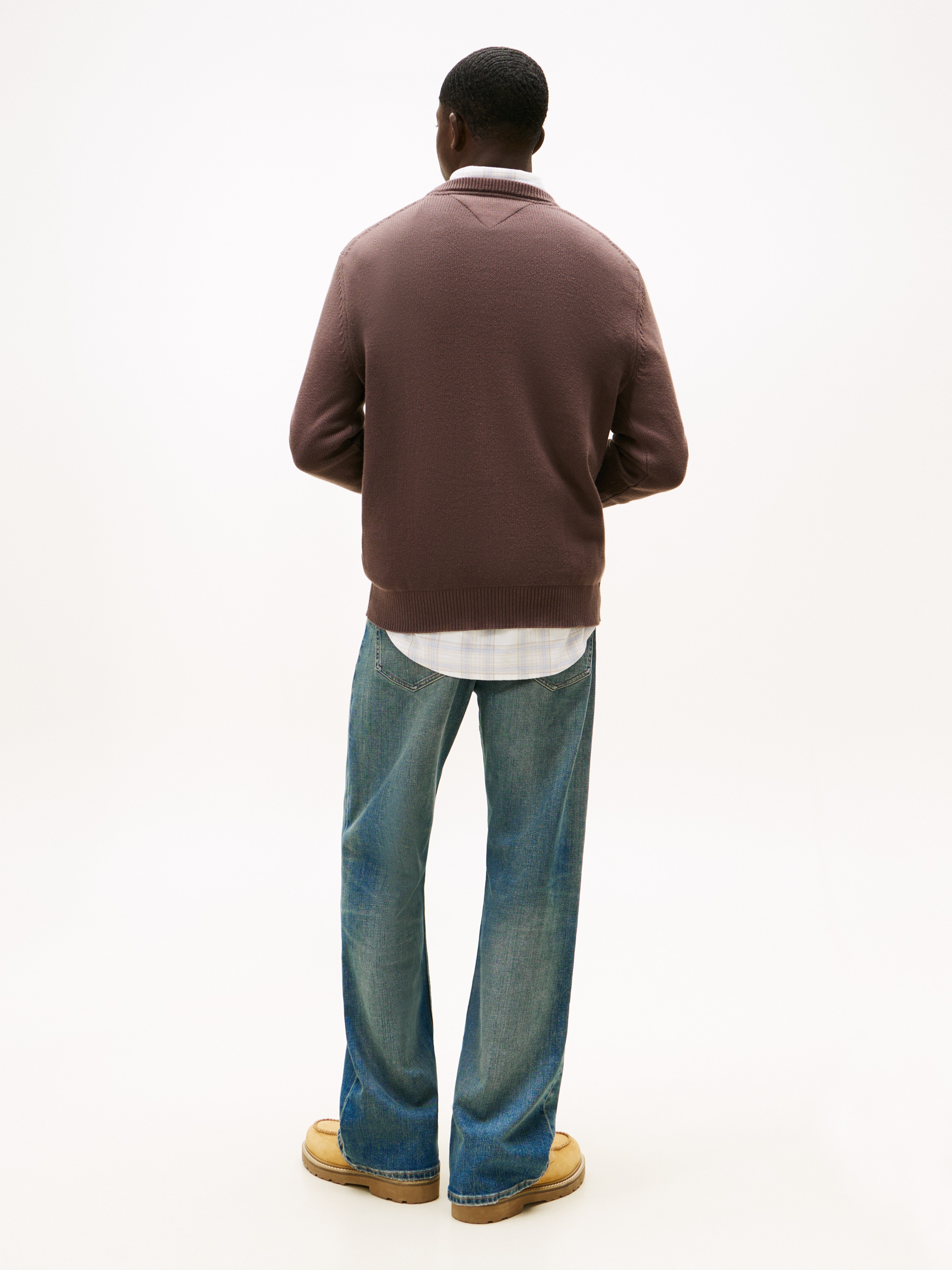 Tommy Jeans Rundhalspullover Slim fit mit Rundhalsausschnitt
