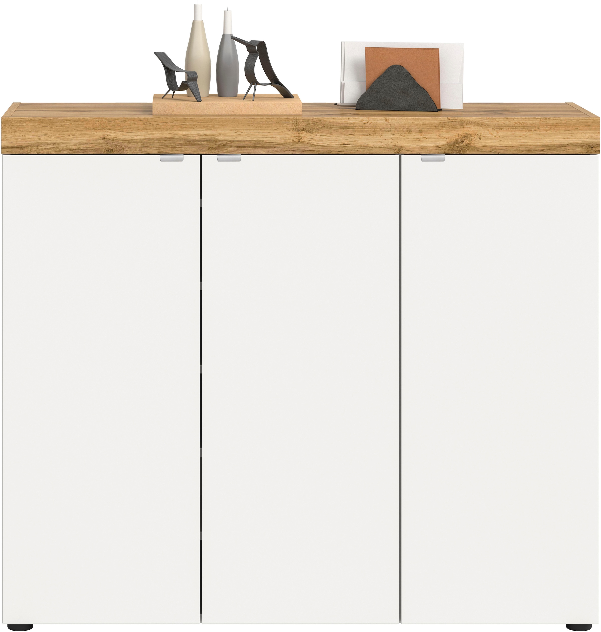 GOODproduct »MAMBO II, Breite 115 cm, 3 Türen, 10 Einlegeböden« 1 Stk. tlg. Schuhschrank, Schuhkommode, Flur, Diele