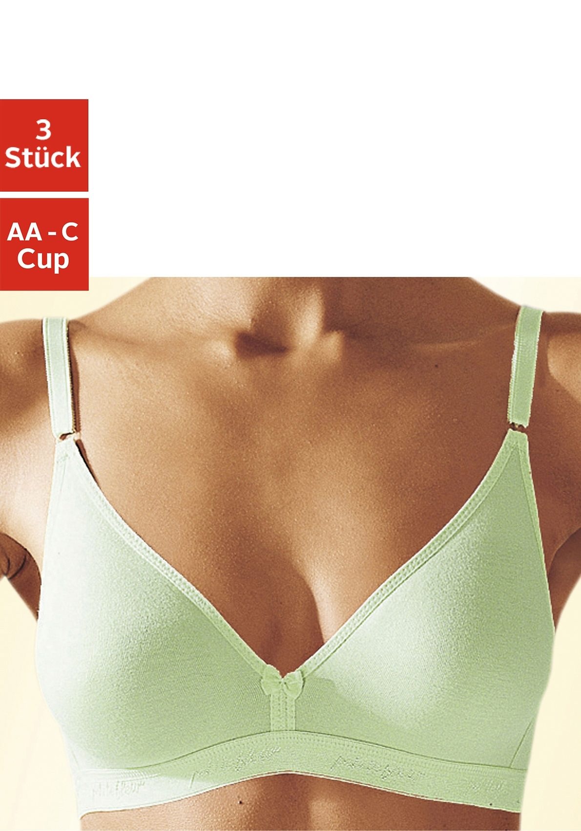 Image of petite fleur Bralette-BH, (3 Stück), im Triangel-Schnitt, Basic Dessous bei Ackermann Versand Schweiz