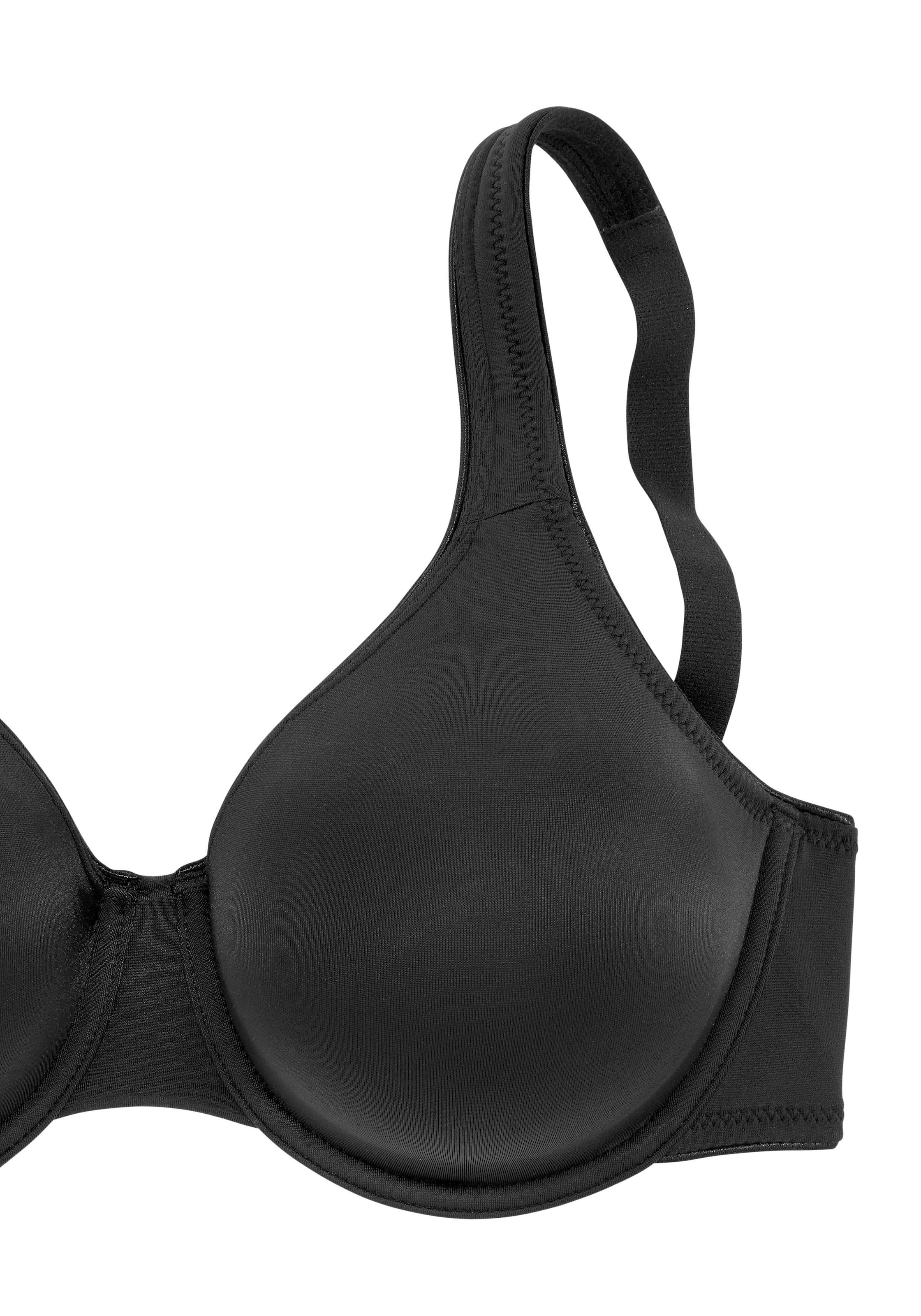 LASCANA Minimizer-BH, mit Bügel und nahtlosen Cups, aus seidiger Microfaser, Basic Dessous