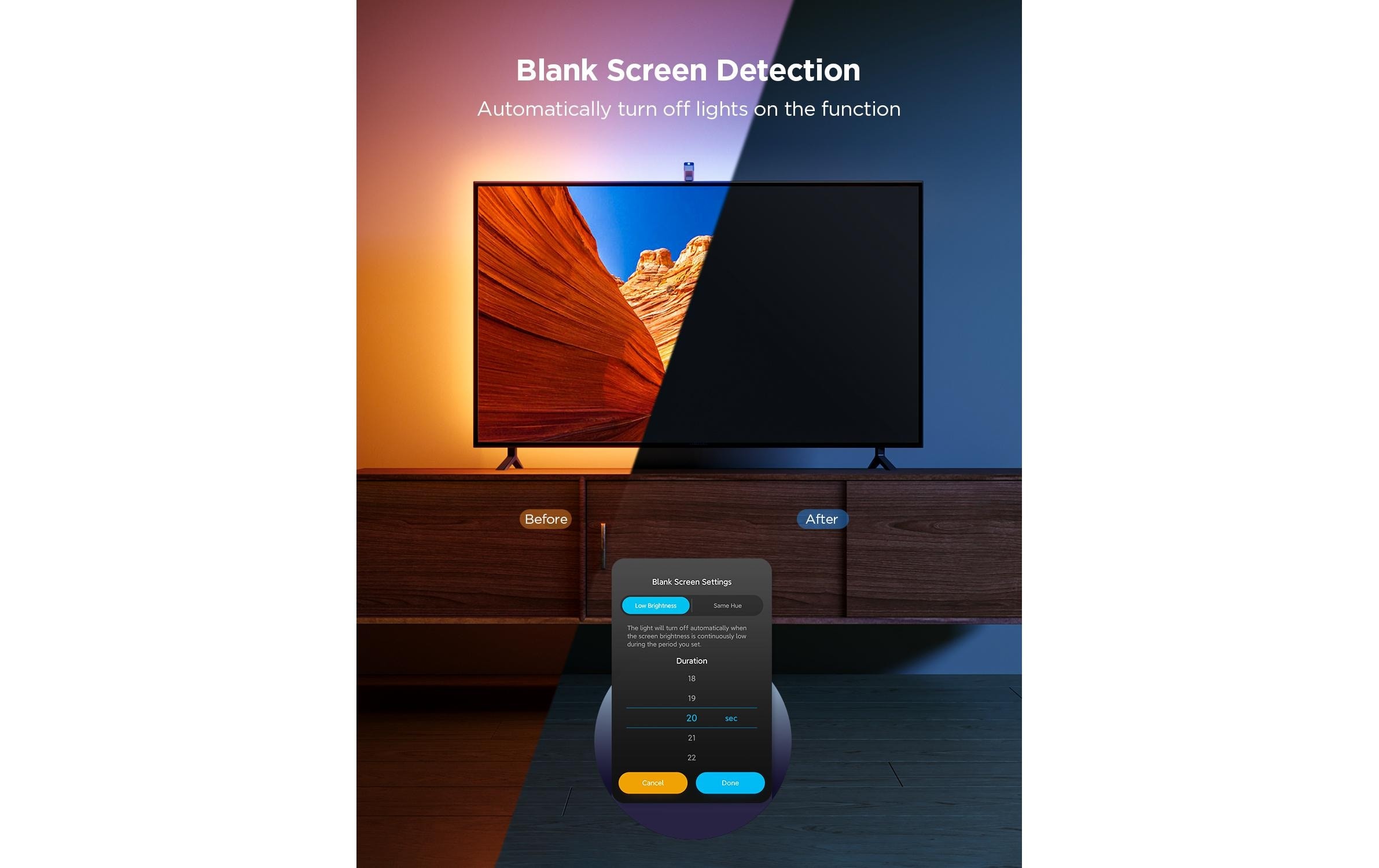 Govee LED Lichtleiste »Govee Backlight T3, 55-65, RGBICW, WiFi, BT«, 108 flammig