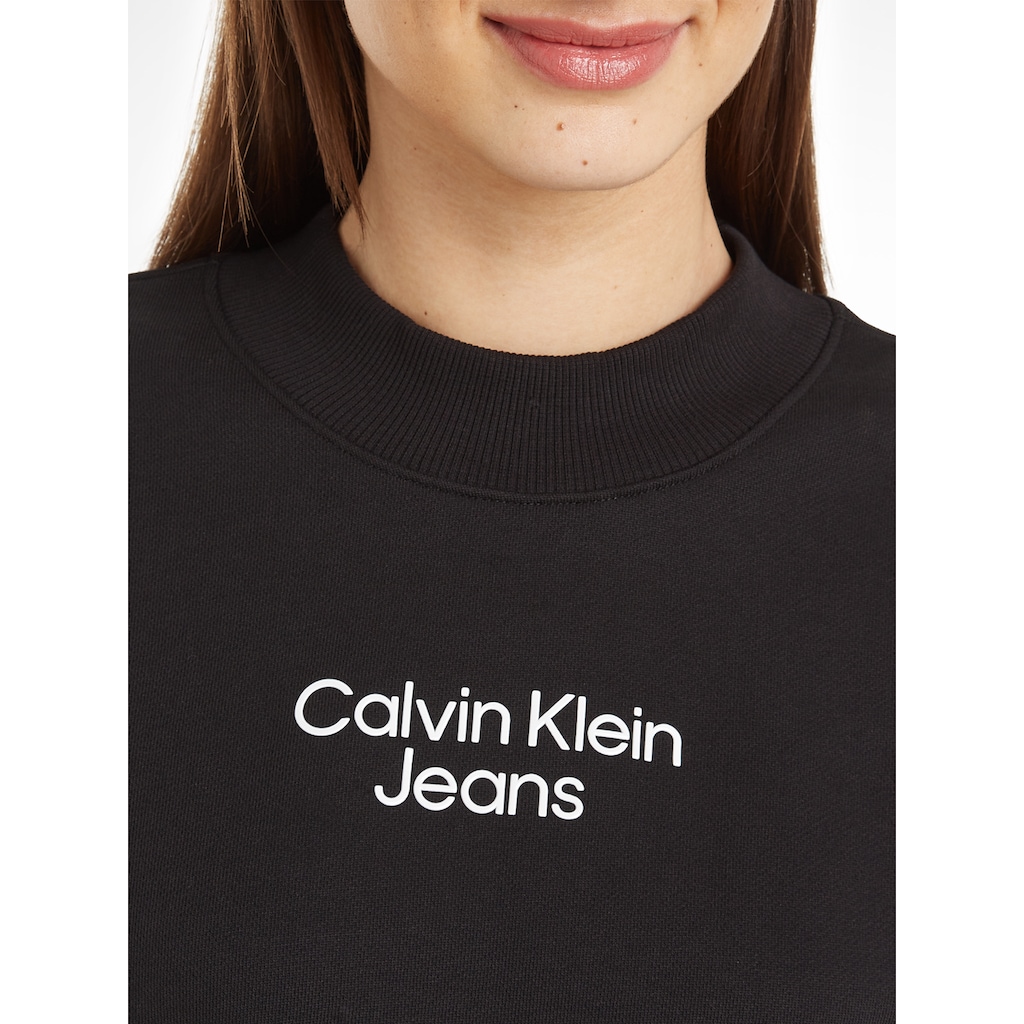Calvin Klein Jeans Sweatshirt »STACKED INSTITUTIONAL CREWNECK«, mit Logoprägung