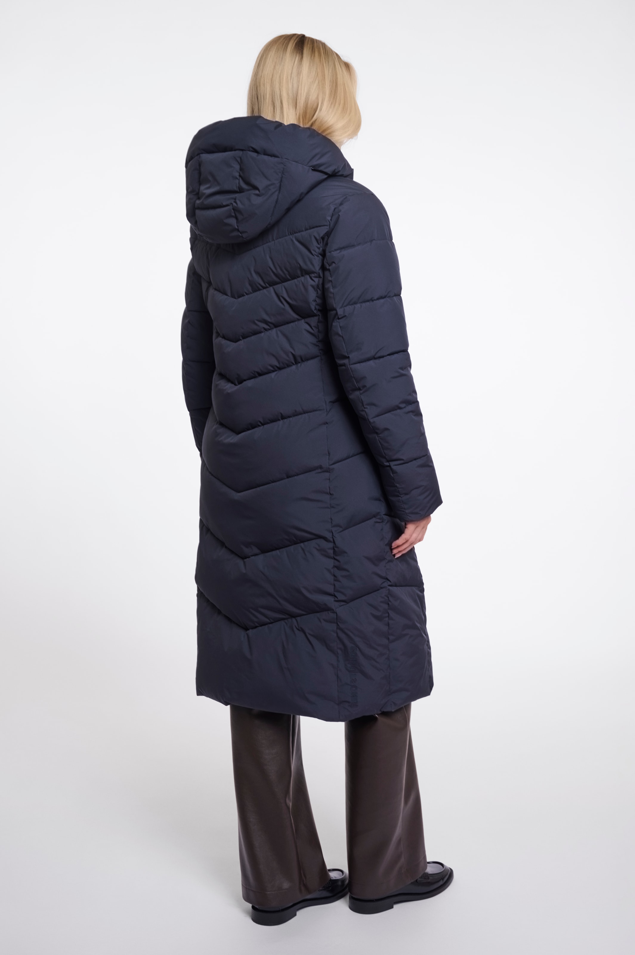 Rino & Pelle Manteau long Steppmantel mit Kapuze