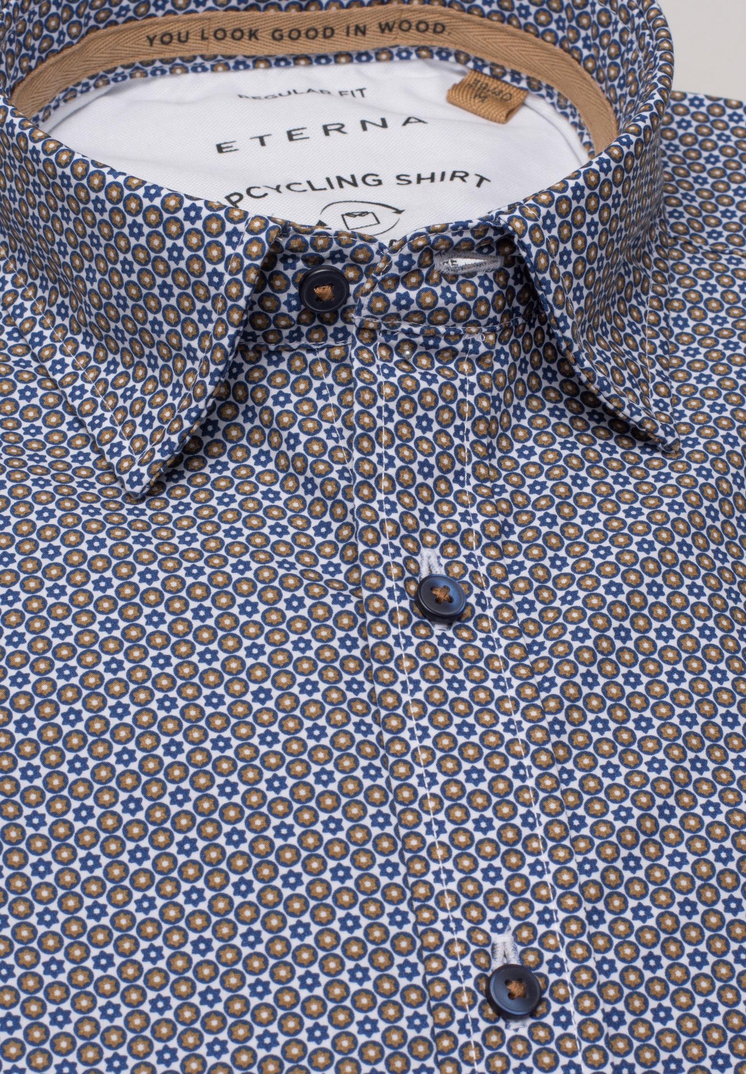 Eterna Langarmhemd »REGULAR FIT« EASY IRON (bügelleicht)