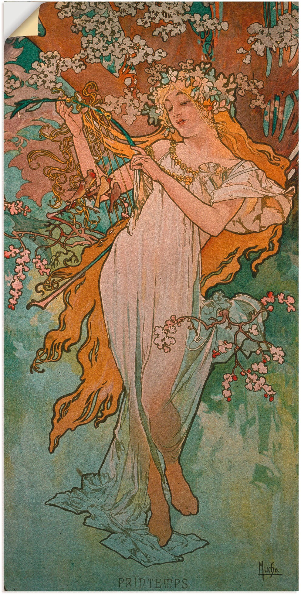 Image of Artland Wandbild »Jahreszeiten: Frühling. 1896.«, Frau, (1 St.), in vielen Grössen & Produktarten - Alubild / Outdoorbild für den Aussenbereich, Leinwandbild, Poster, Wandaufkleber / Wandtattoo auch für Badezimmer geeignet bei Ackermann Versand Schweiz