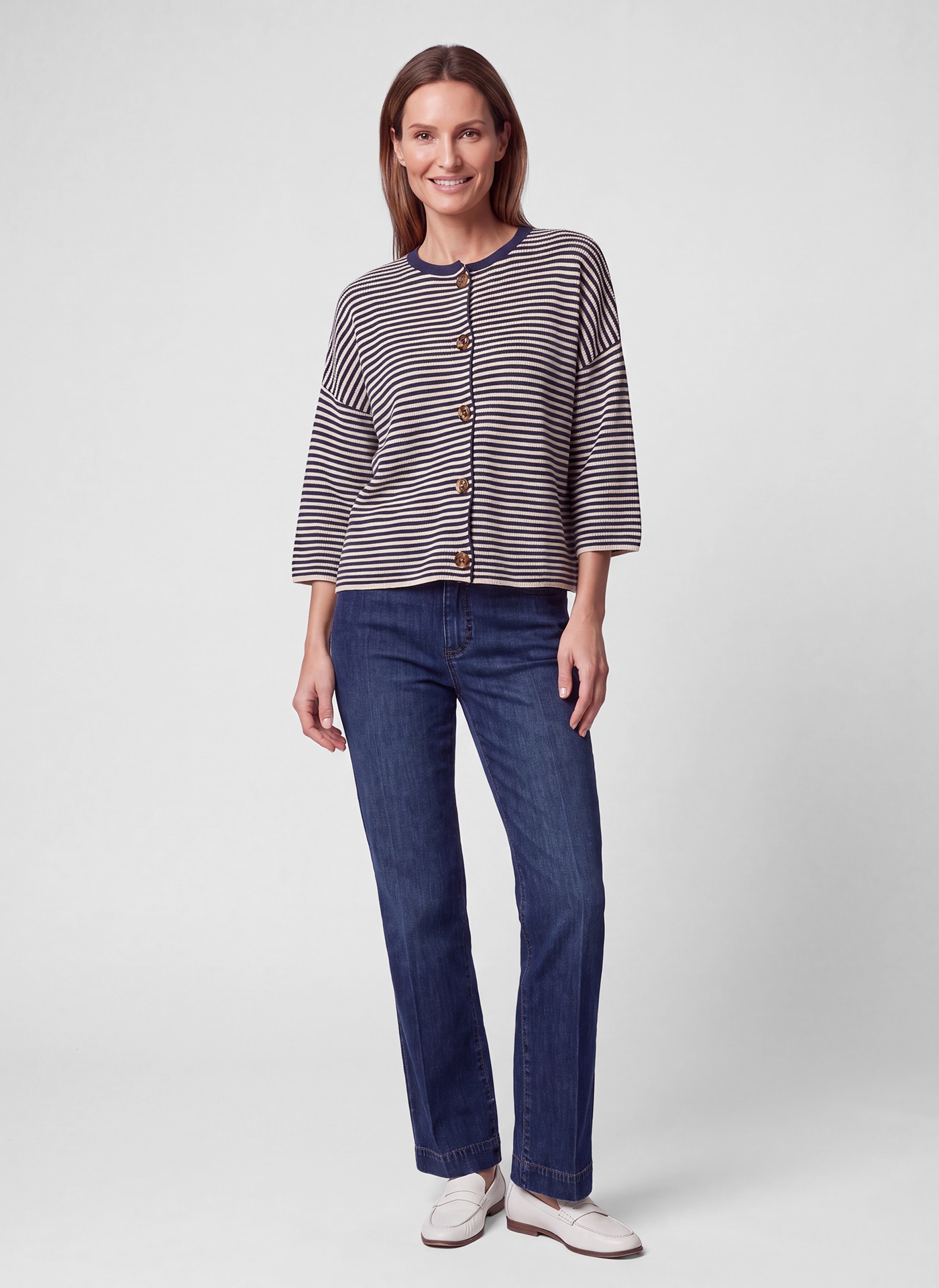 Rabe Cardigan au design rayé et avec fermeture à boutons