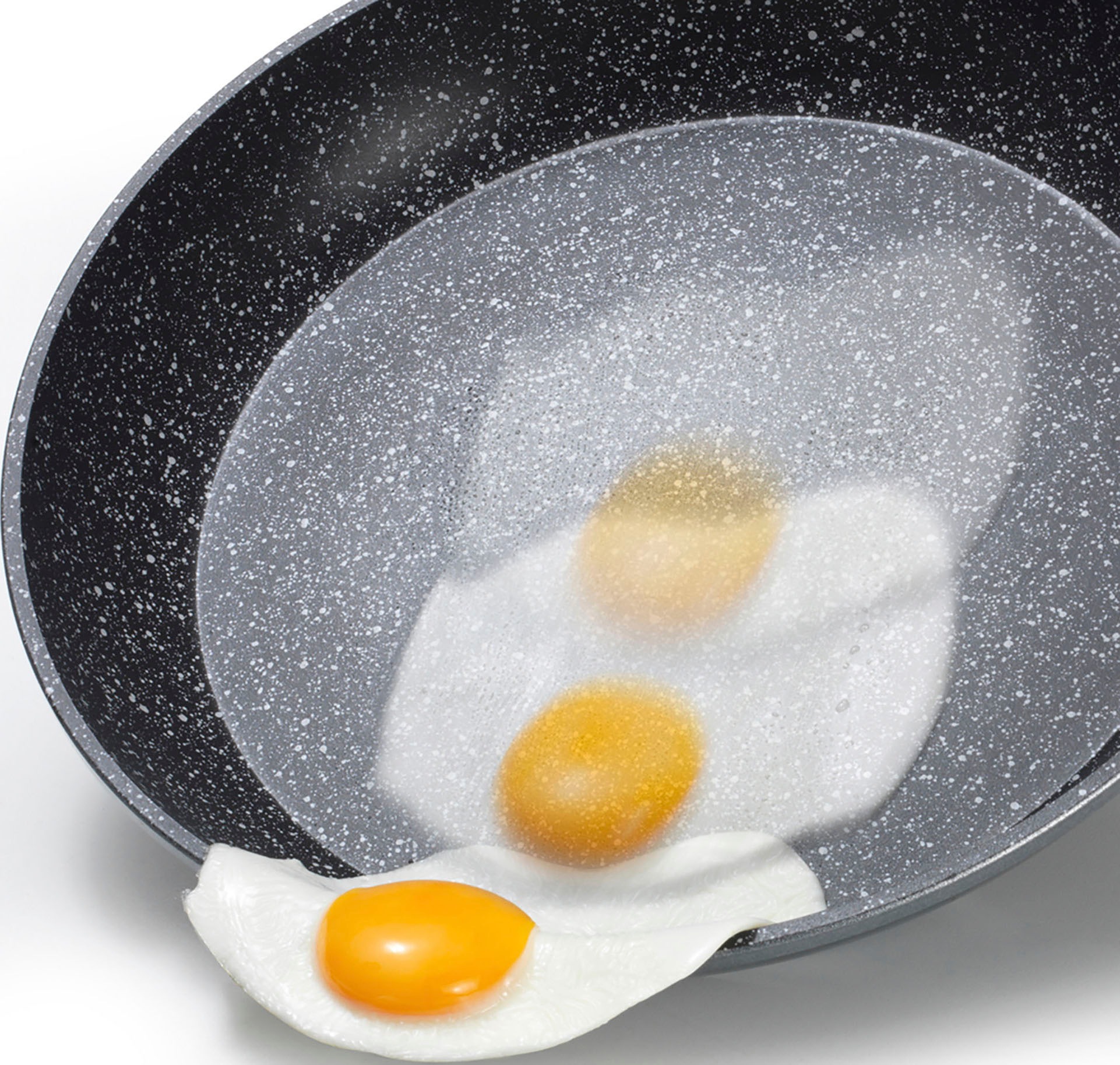 STONELINE Wok »Imagination PLUS«, Aluminiumguss, einzigartige Steinpartikel-Beschichtung, Ø 30 cm, Induktion